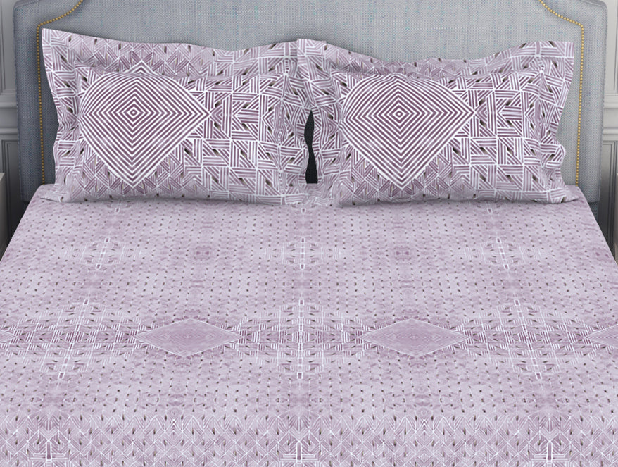 Spaces India Tonalelgence Geometric 100% Cotton Double Bedsheet - Essentials by Spaces - view 10