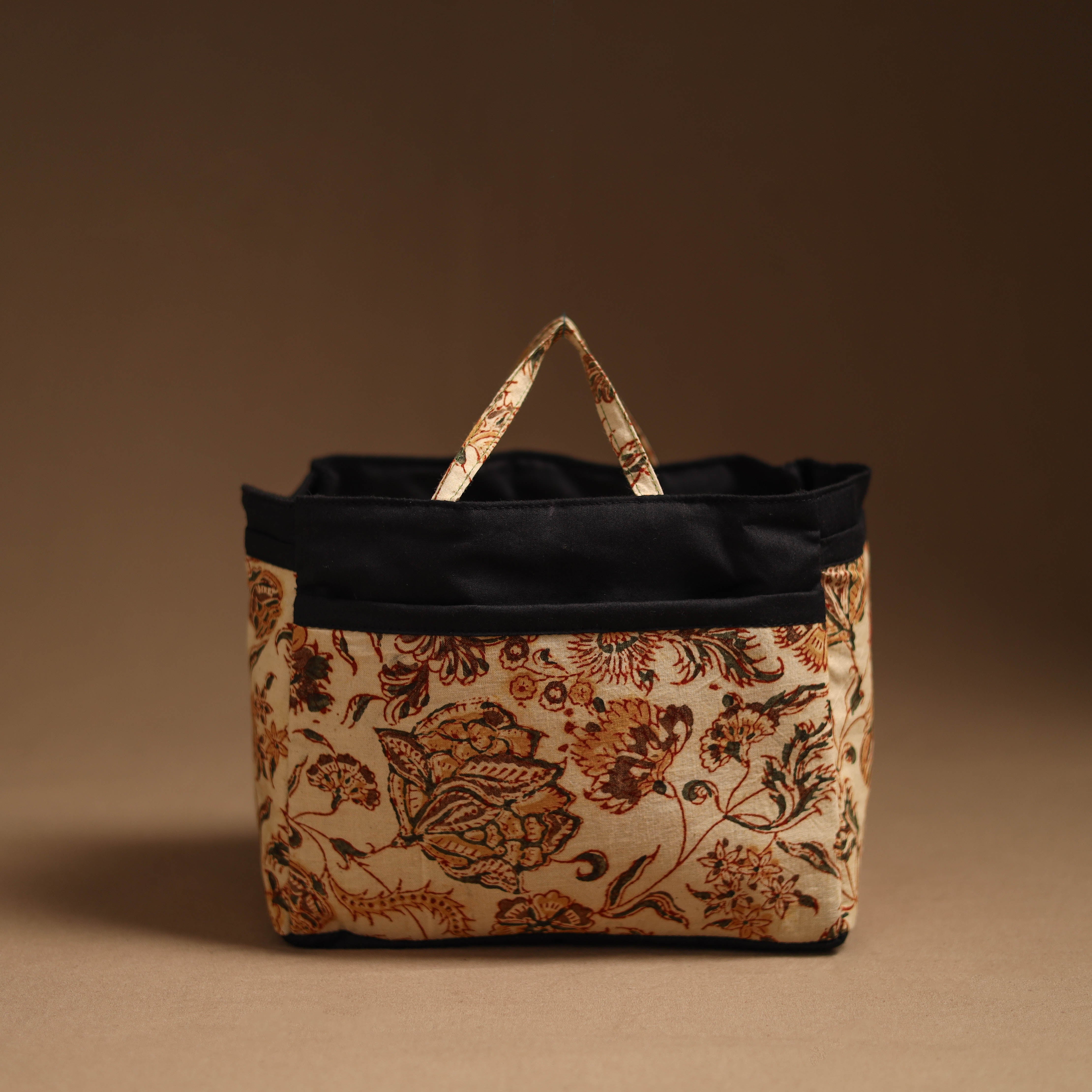 NOORI BAZAR Beige - Handcrafted Cotton Cosmetic/Toiletry Bag 01
