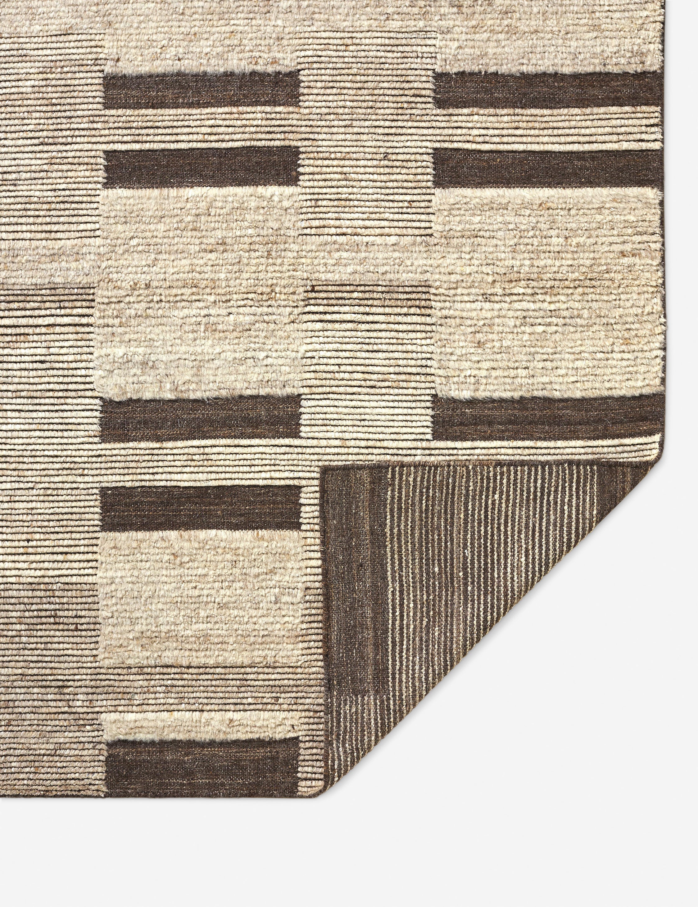 Lulu and Georgia Sedra Hand-Knotted Wool Rug – Brown and Beige - view 6