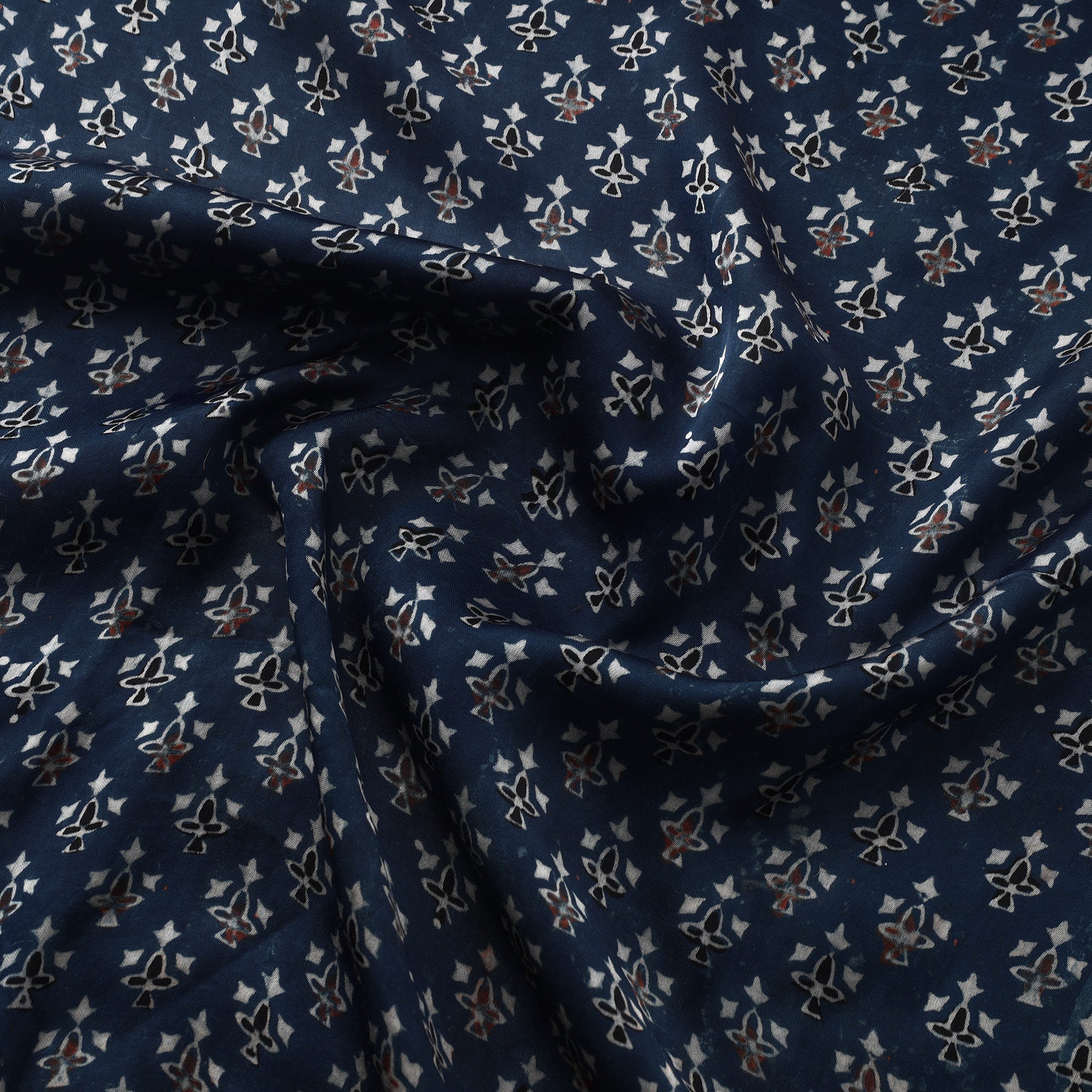 KACHCHH JI CHHAAP Modal Silk Ajrakh Print Fabric 26 - view 3