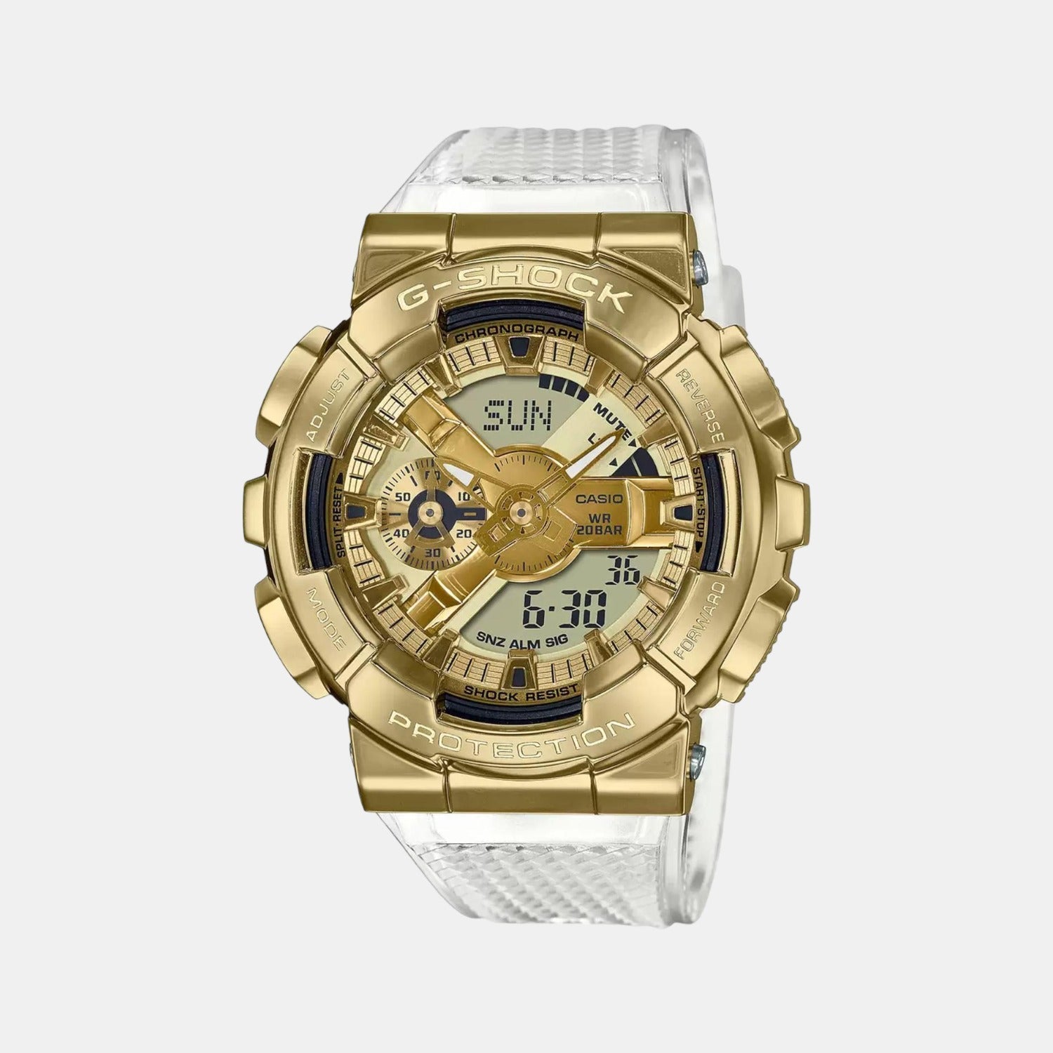 Casio G-Shock Men Quartz Gold Dial Analog-Digital Resin Watch G1143