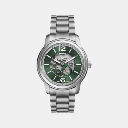 Fossil Heritage Men Automatic Green Dial Analog Stainless Steel Watch ME3262 - view 2