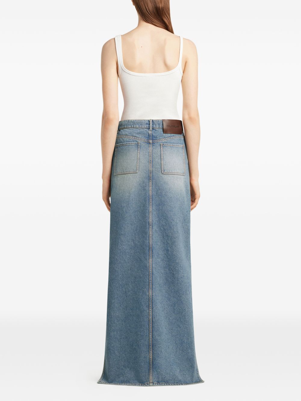 Courreges Pre Courrèges Denim cotton skirt – 100% Cotton - view 4