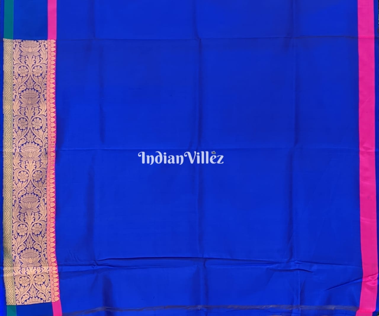 IndianVillèz Blue-Grey Brocade Tussar Banarasi Handloom Silk Saree - view 5
