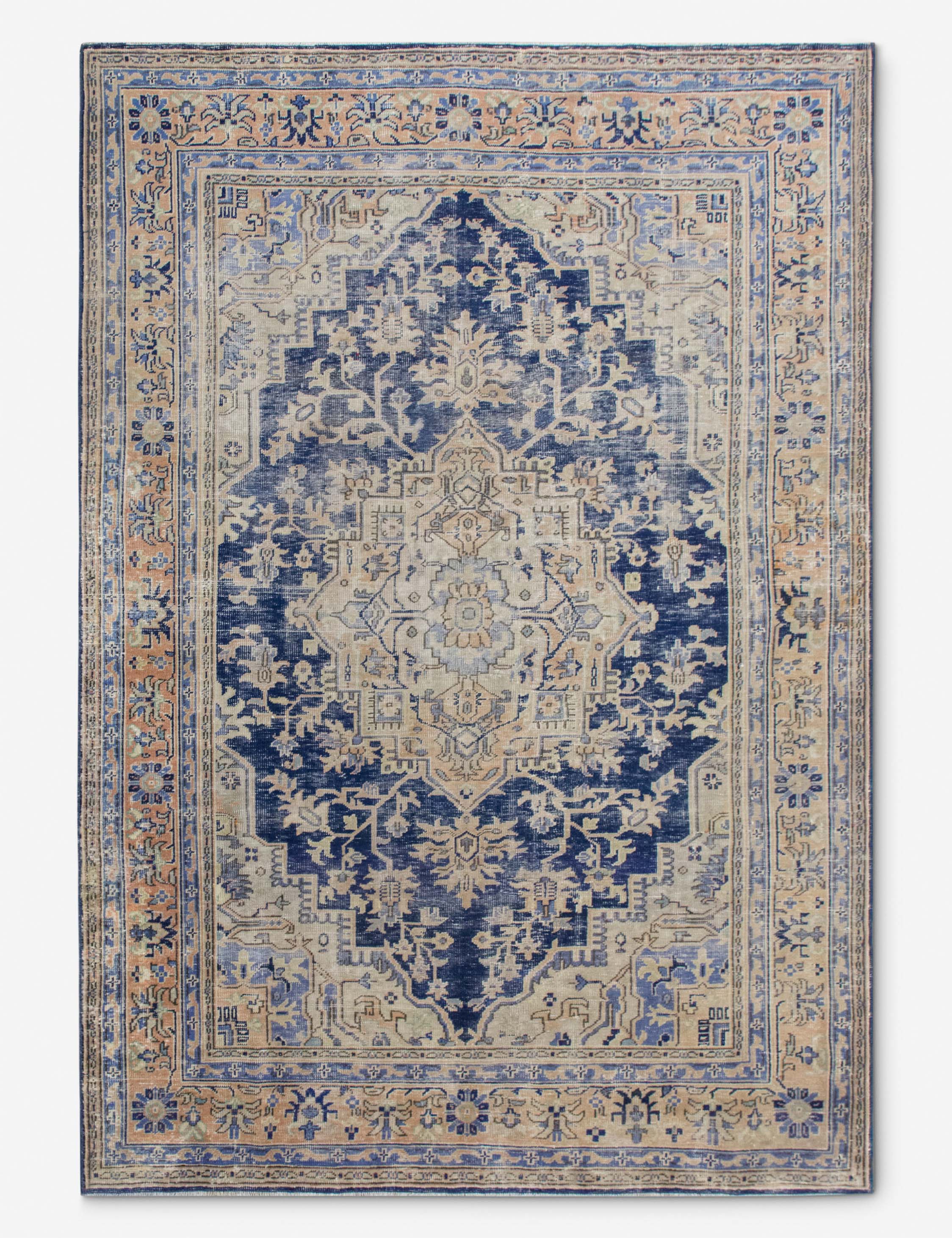 Lulu and Georgia Vintage Turkish Hand-Knotted Wool Rug No. 538, 6'7" x 9'7"