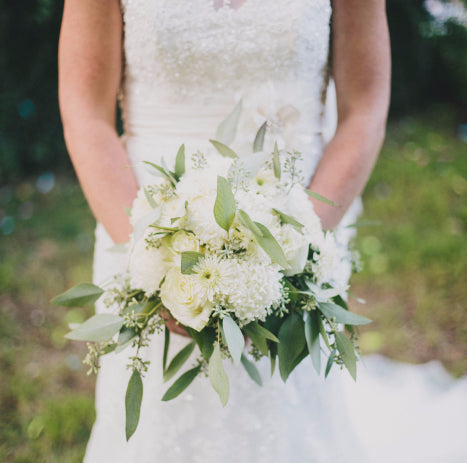 fiftyflowers.com Lush Greens and Creams Vintage Wedding - view 2
