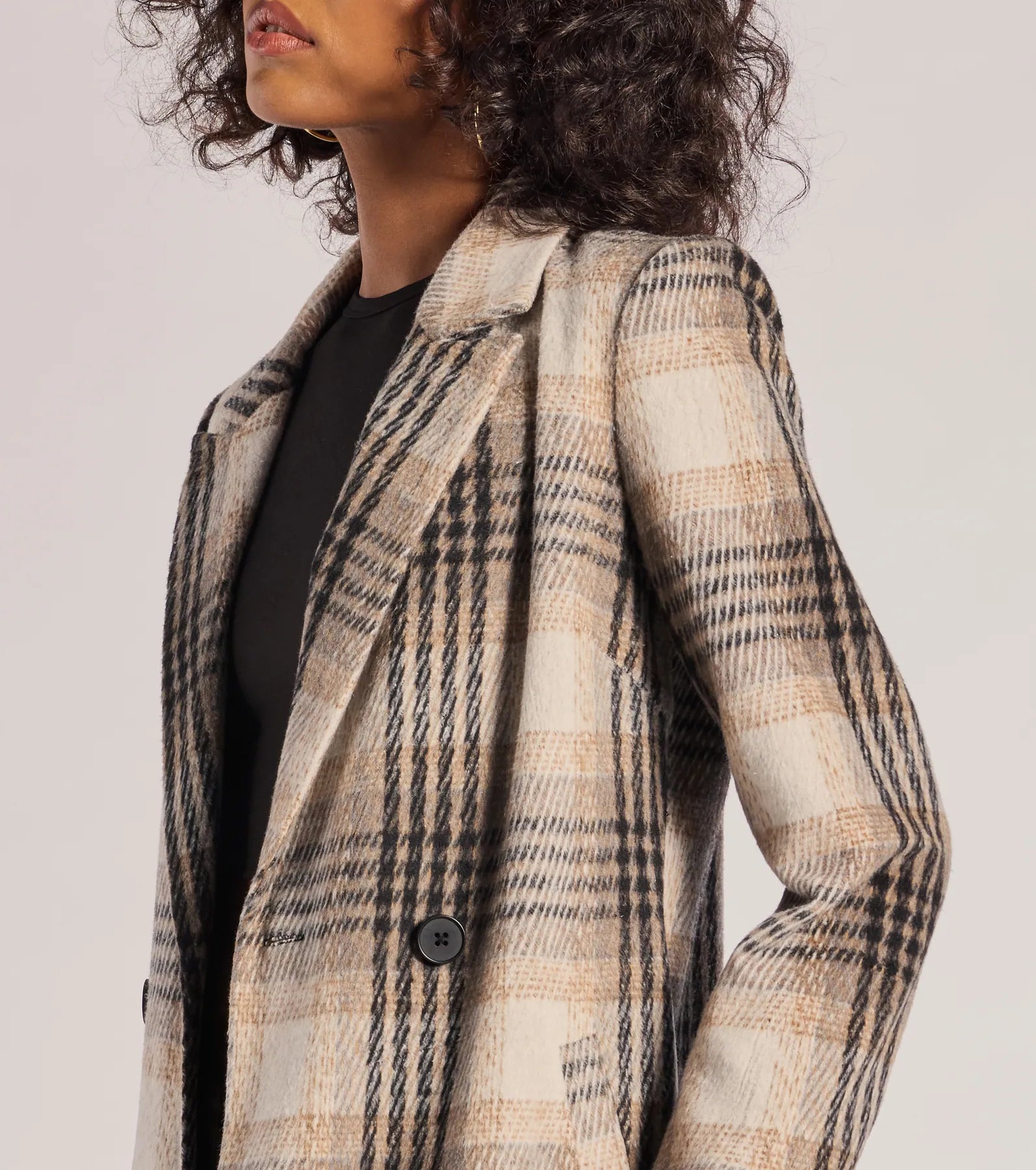 Windsor Classic Charm Plaid Trench Coat – GRAY - view 3