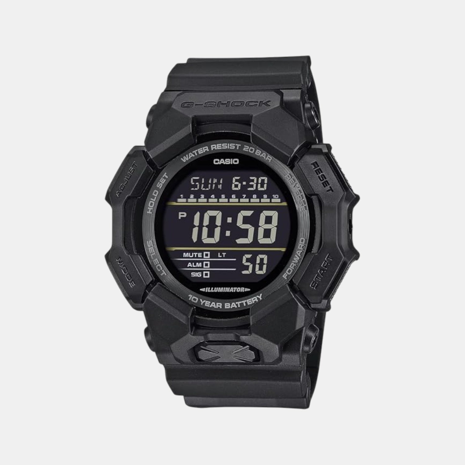 Casio G-Shock Men Quartz Black Dial Digital Resin Watch G1674