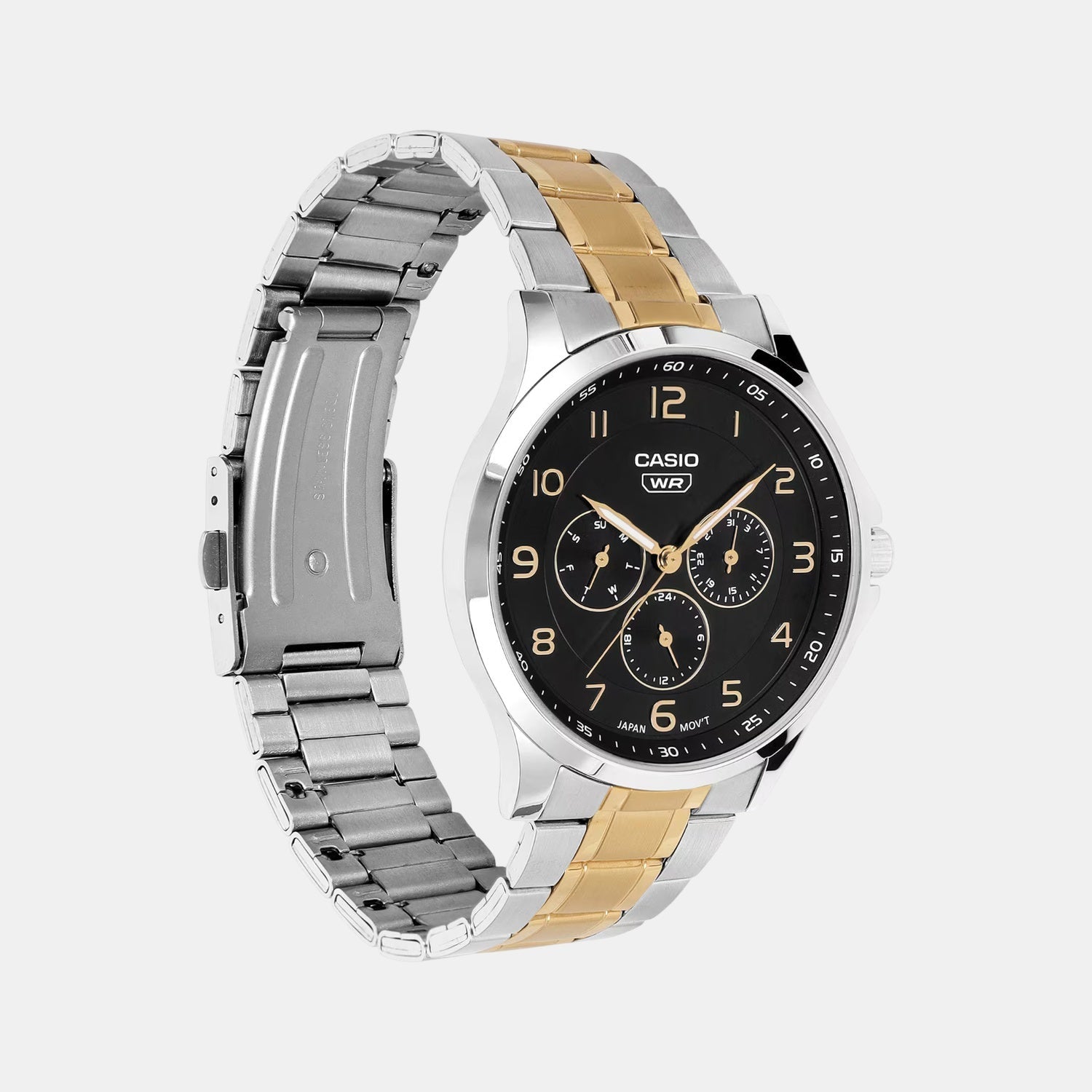 Casio Enticer Men Quartz Black Dial Analog Stainless Steel Watch A2452 - view 3
