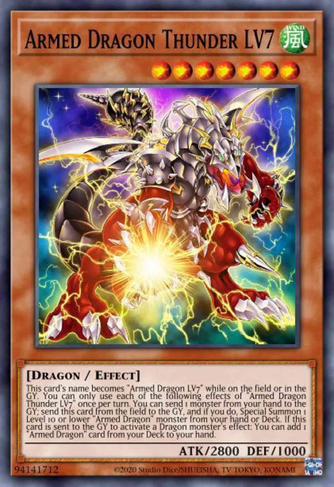 Yu-Gi-Oh! Armed Dragon Thunder LV7 - BLVO-EN002 - Ultra Rare - 1st Edition