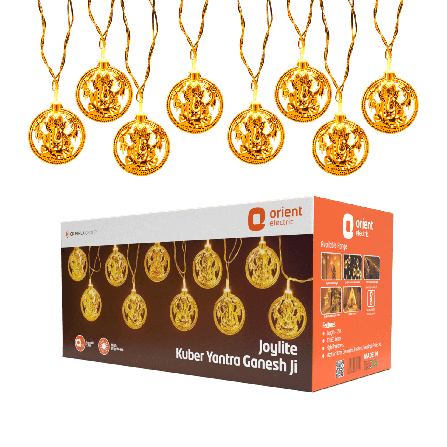 orientelectric Joylite Kuber Yantra Ganesh Ji Curtain Light