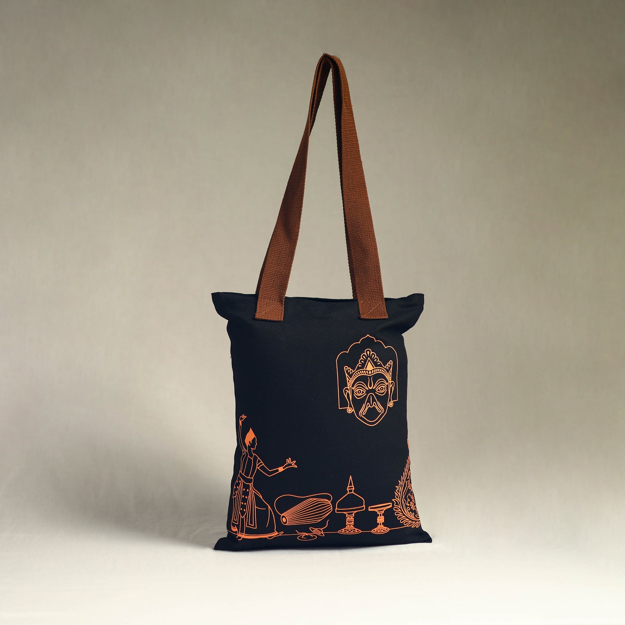 NEST BY ARPIT AGARWAL Black - Assam's Popular Symbols Cotton Canvas Tote Bag