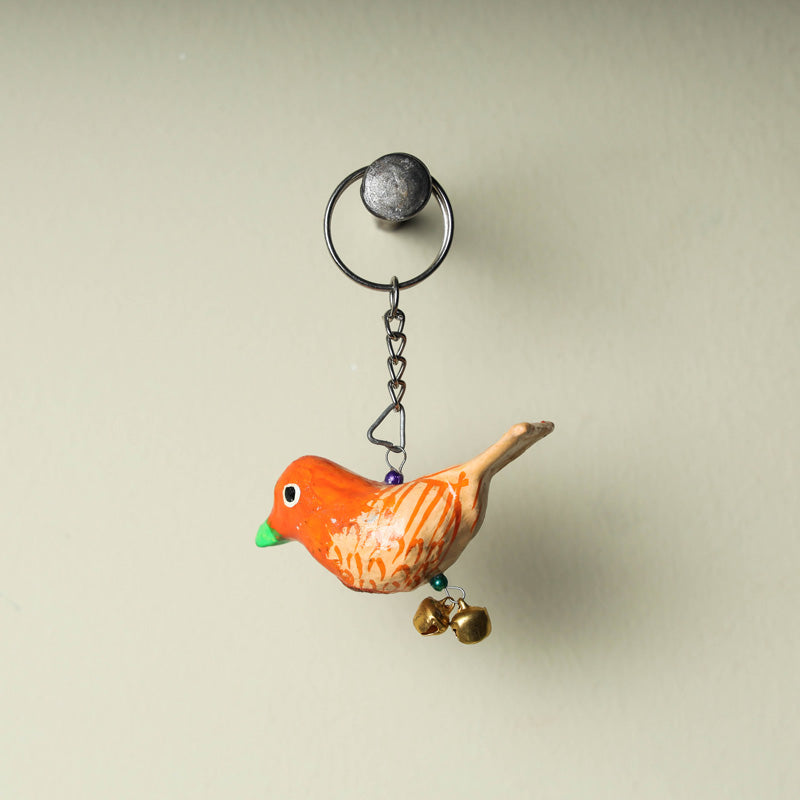 SASHA Bird - Handmade Paper Mache Keychain