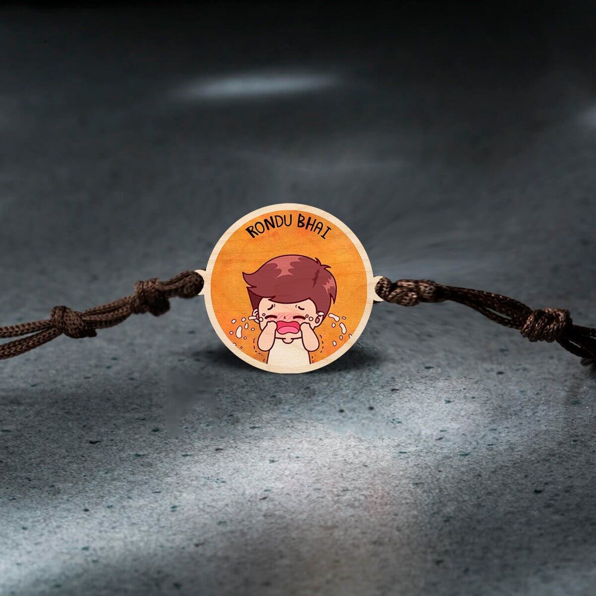 Bigsmall_cc Rondu Bhai Wooden Rakhi - view 5