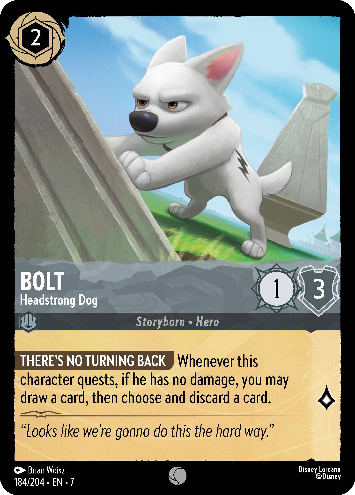 Lorcana Bolt - Headstrong Dog - 184/204 [Archazia's Island] [Non-Foil]