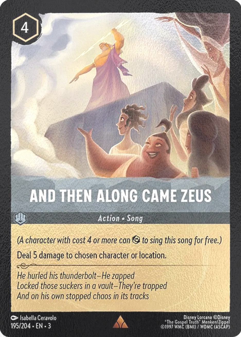 Lorcana And Then Along Came Zeus - 195/204 [Into the Inklands] [Cold Foil]