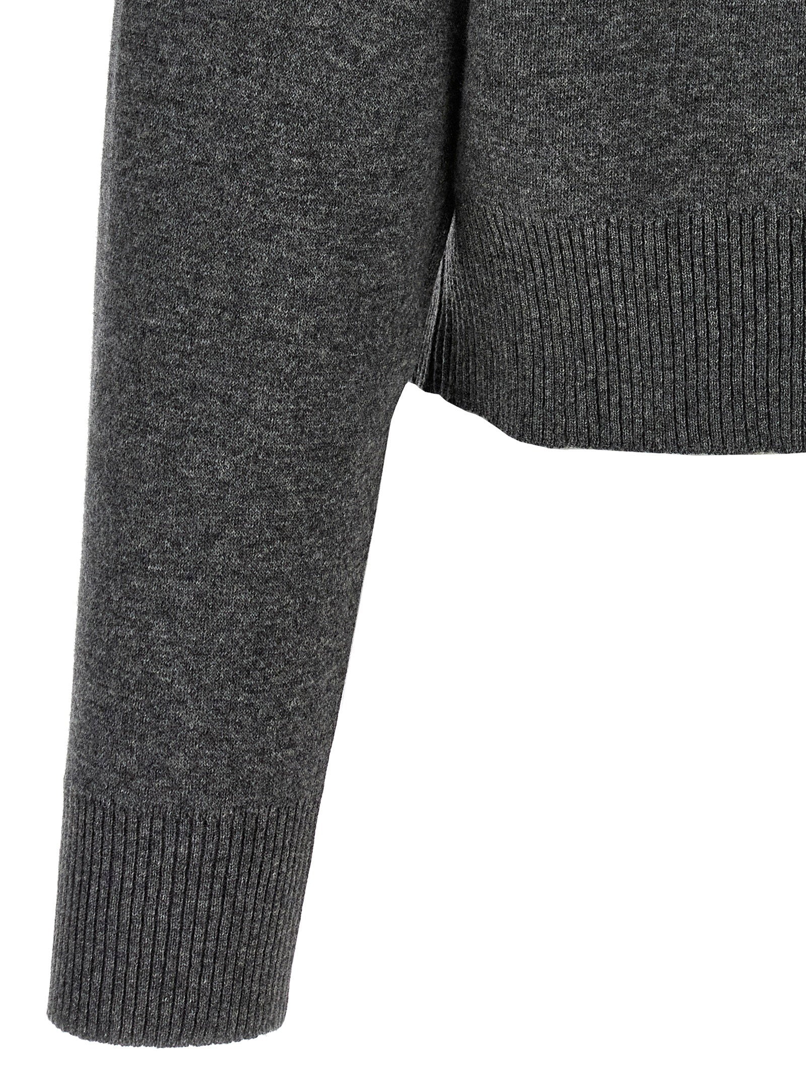 Brunello Cucinelli Shiny Zipper Pull Wool Cardigan - view 4