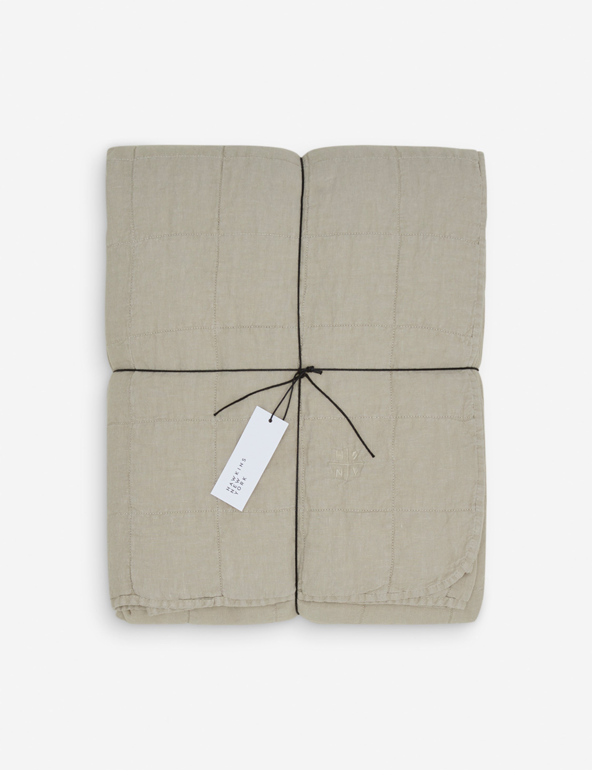 Lulu and Georgia Simple Linen Quilt by Hawkins New York