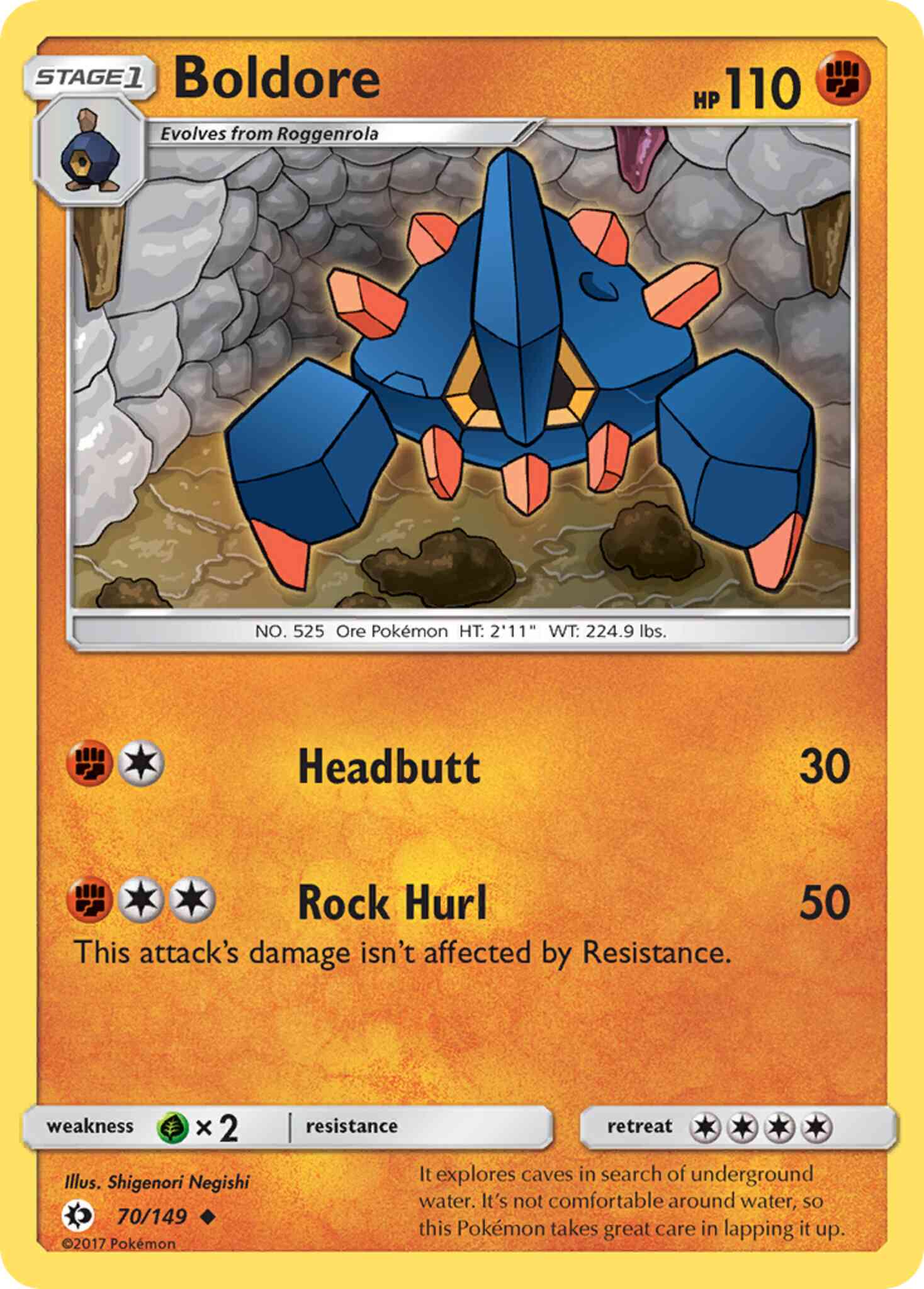 Uncommon sm1-70 non-holo – Pokémon Boldore - 70/149 - Uncommon [sm1-70] [Non-Holo]