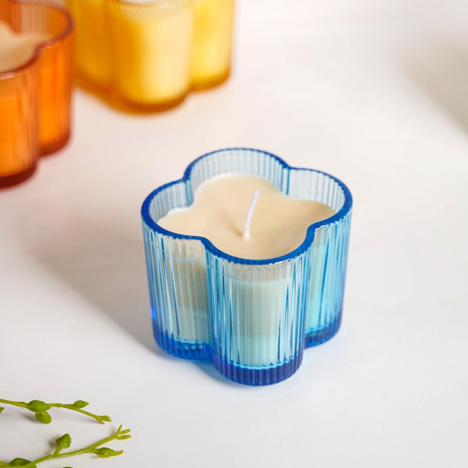 Nestasia Scented Oasis Fragrant Lucky Leaf Candle Set Of 4 - view 10