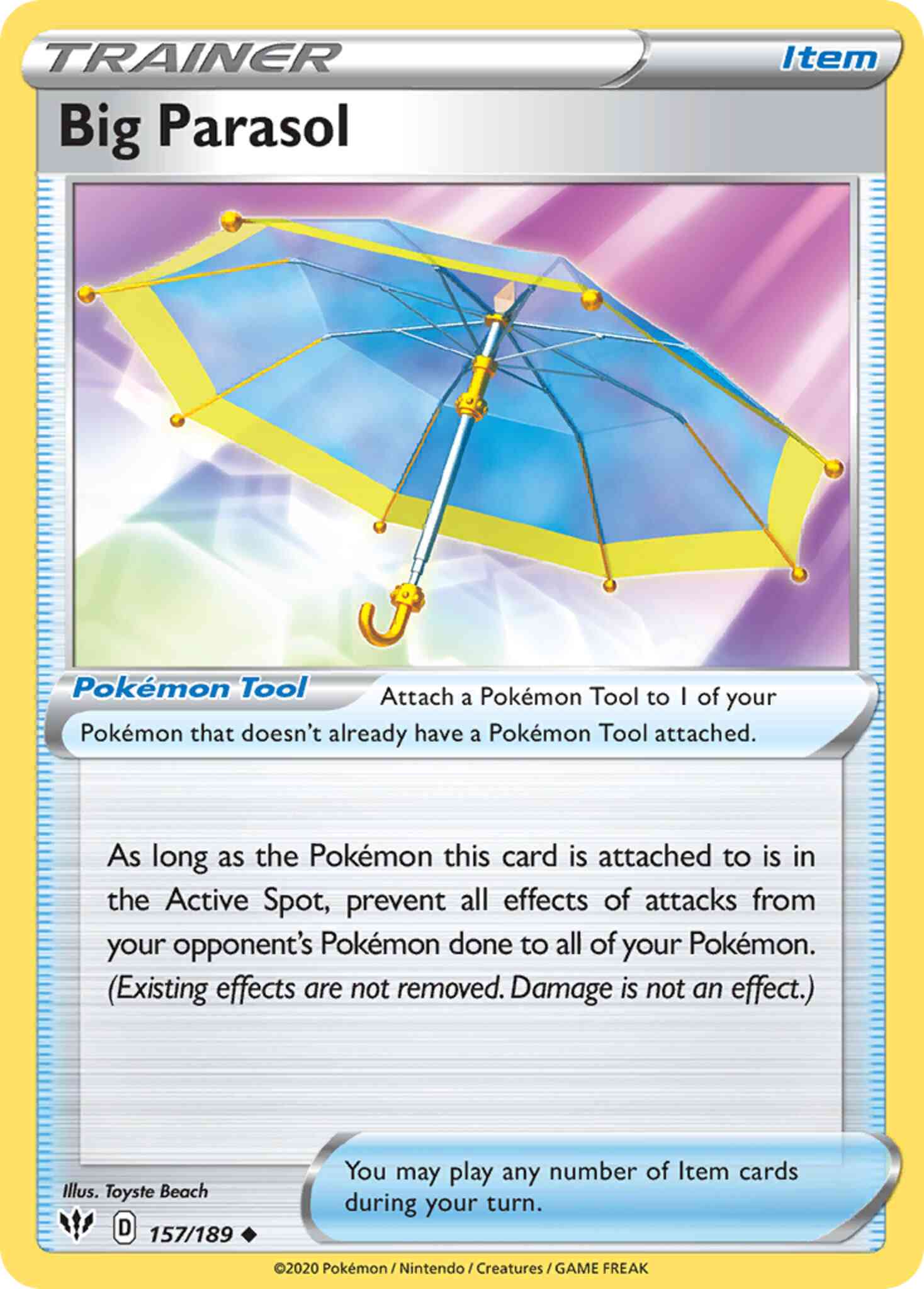 Uncommon swsh3-157 reverse – Pokémon Big Parasol - 157/189 - Uncommon [swsh3-157] [Reverse Holo]