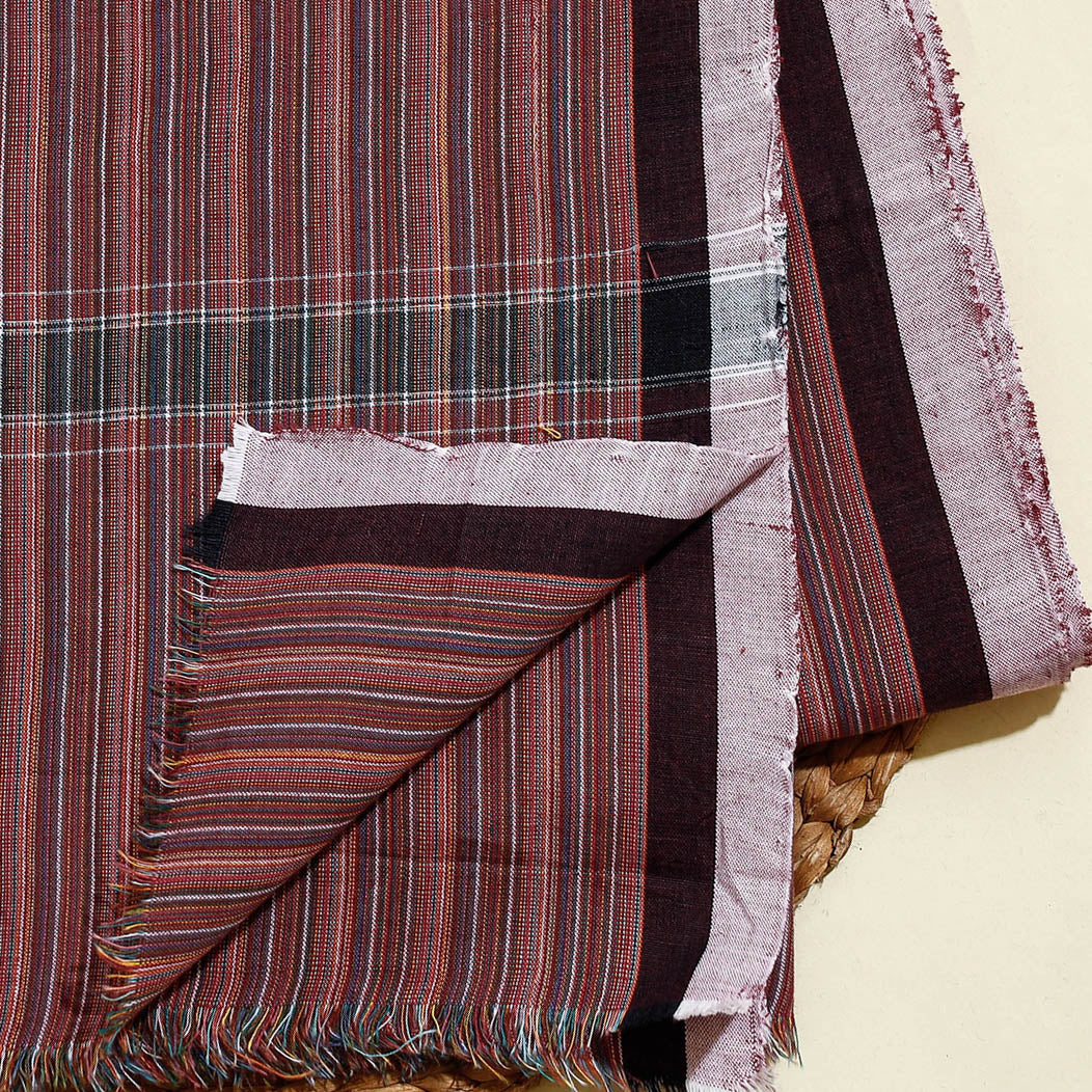 KURIAPPILLY HANDLOOM WEAVERS CO-OPERATIVE Brown - Calicut Kuriappilly Pure Handloom Cotton Dhoti - view 3