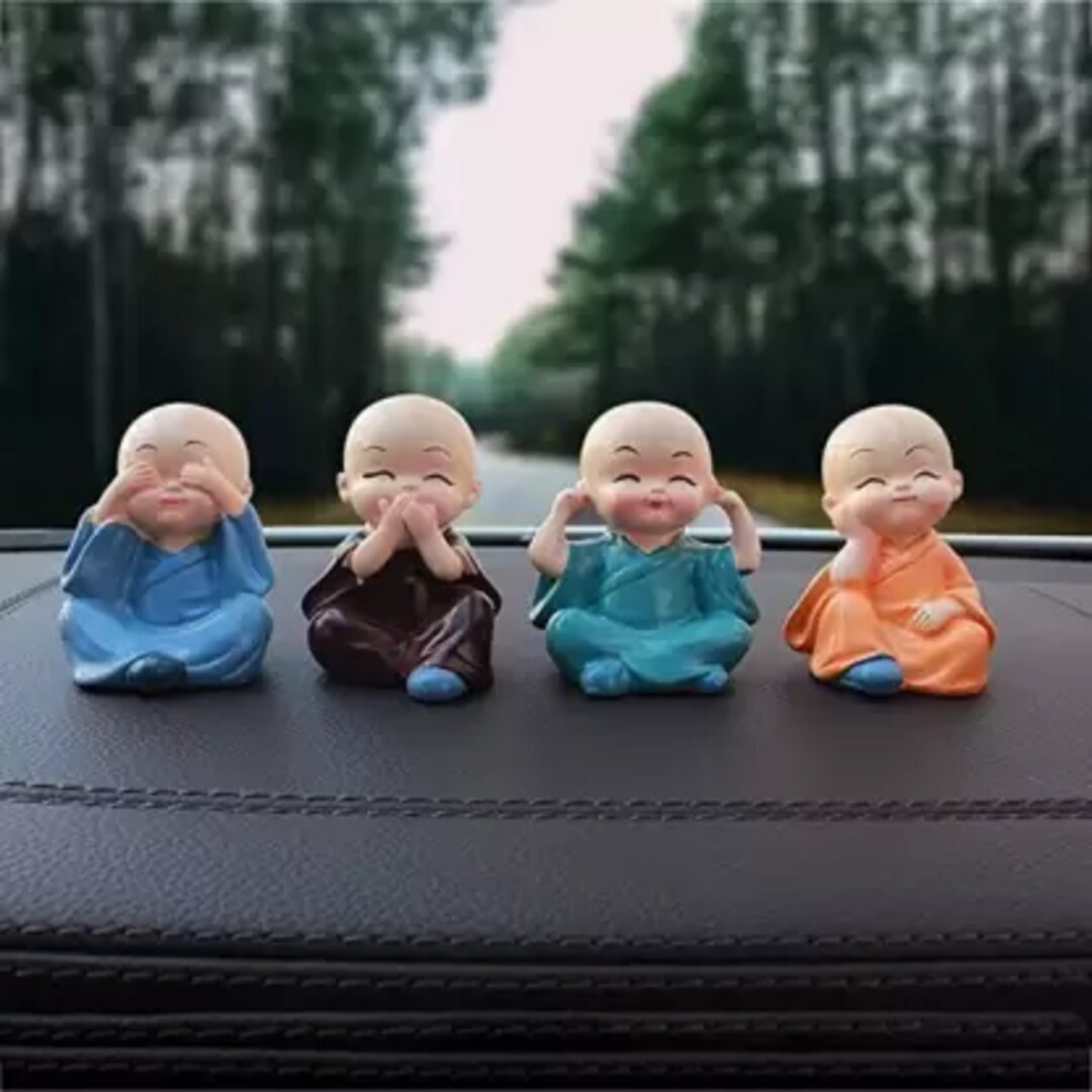 Seed2Plant Baby Mini Monk Set of 4 Decorative Miniatures