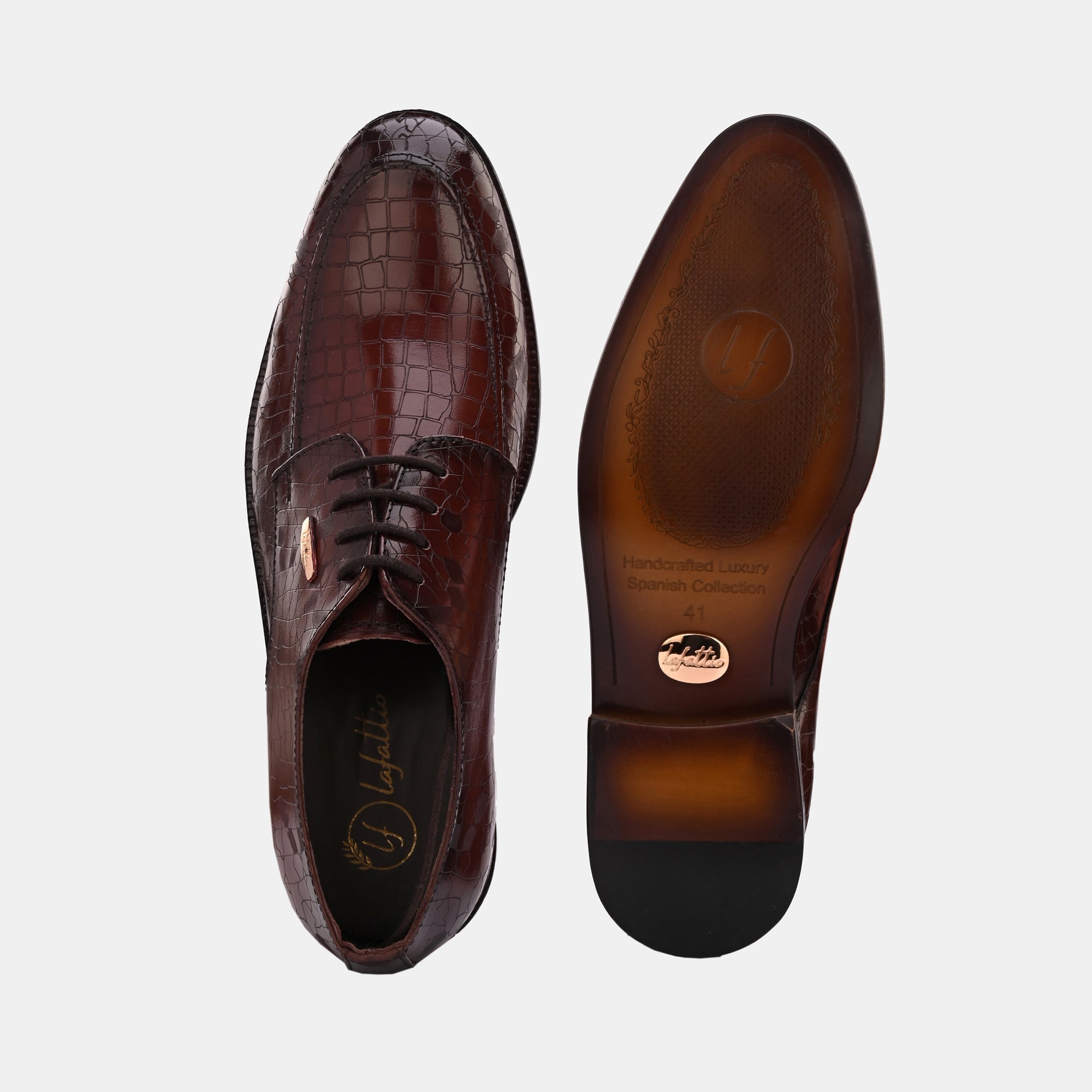Cherry Laser Engraved Lace-Up Shoes by Lafattio - view 2