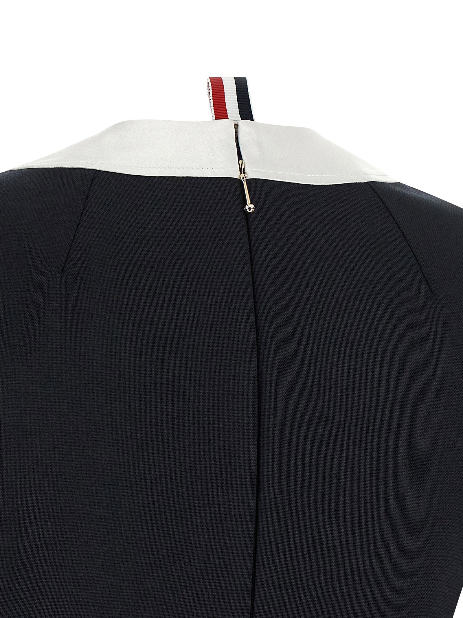 Thom Browne Polo Dress With Intarsia And Rwb Detail - view 5