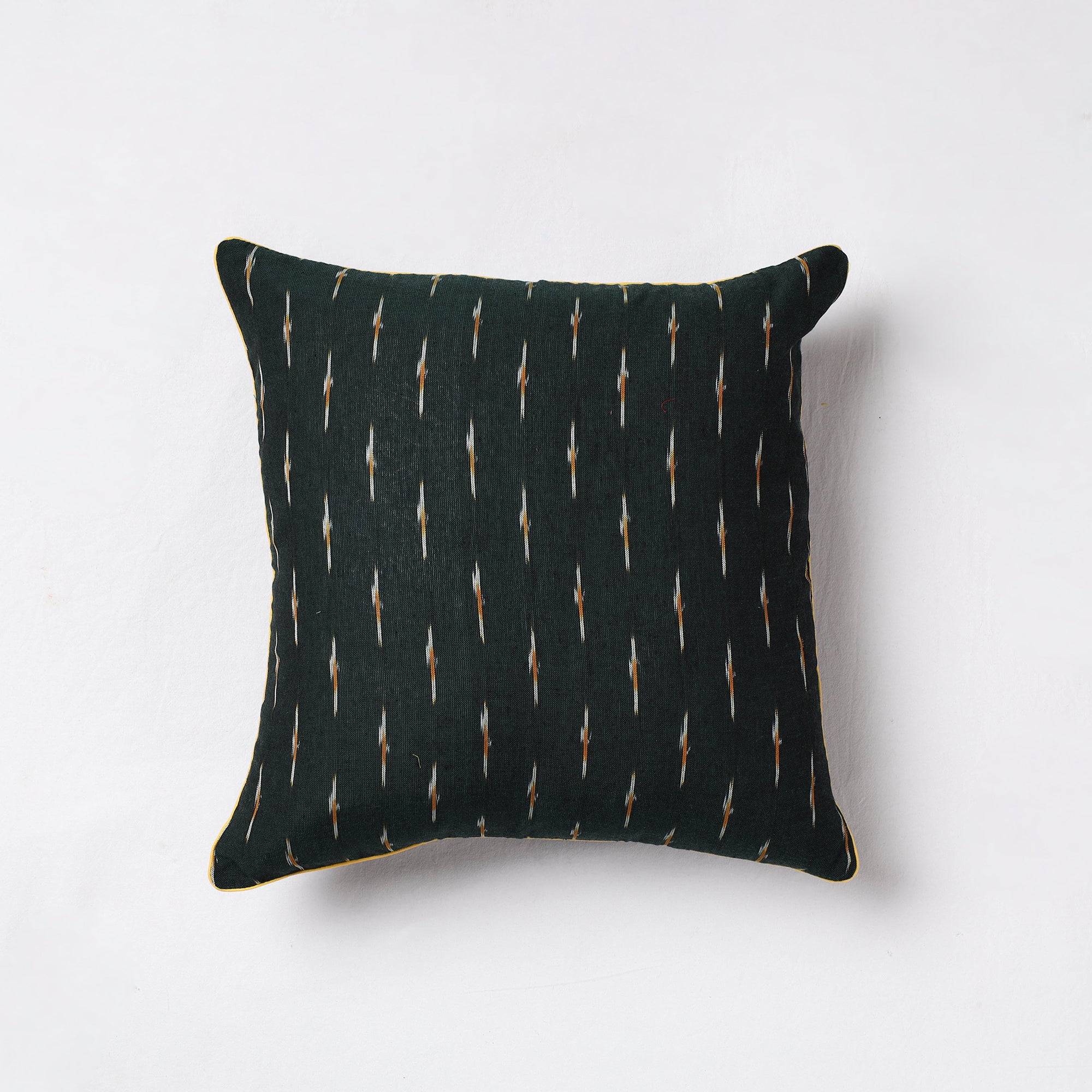 NOORI BAZAR Black - Sambalpuri Ikat Cotton Cushion Cover (16 x 16 in)