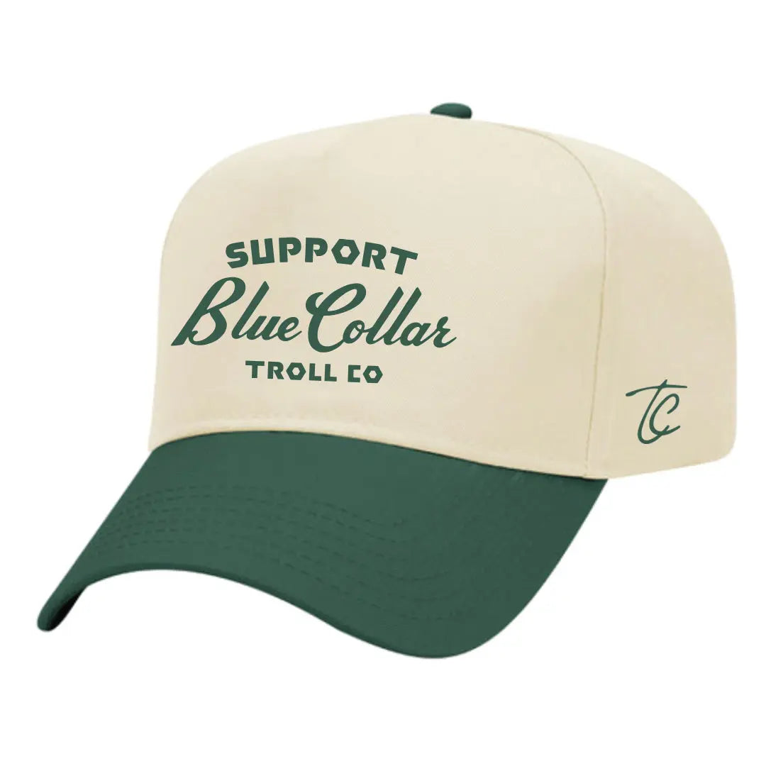 Radial Legacy SBC Curved Brim Snapback Hat – Natural/Green
