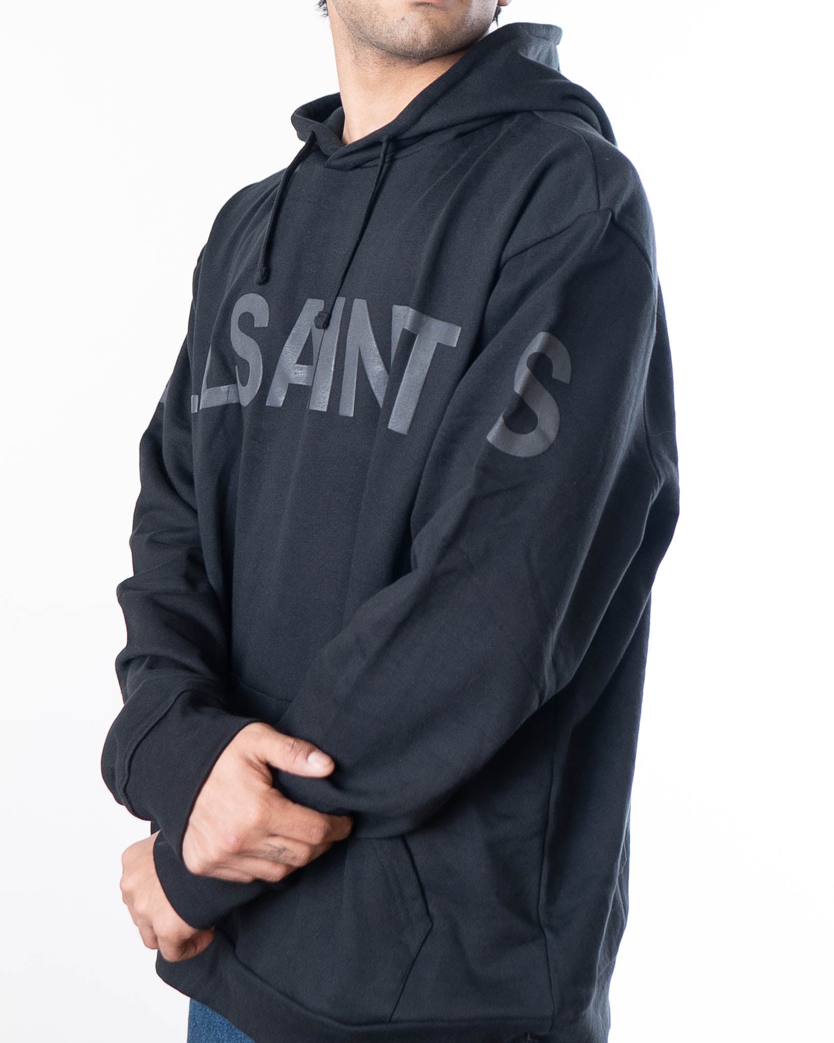 All Saints Biggy Logo Graphic Hoodie