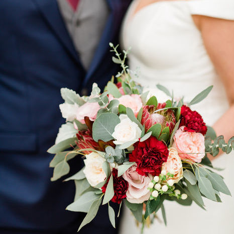 fiftyflowers.com Burgundy and Blush Romantic Winter Wedding