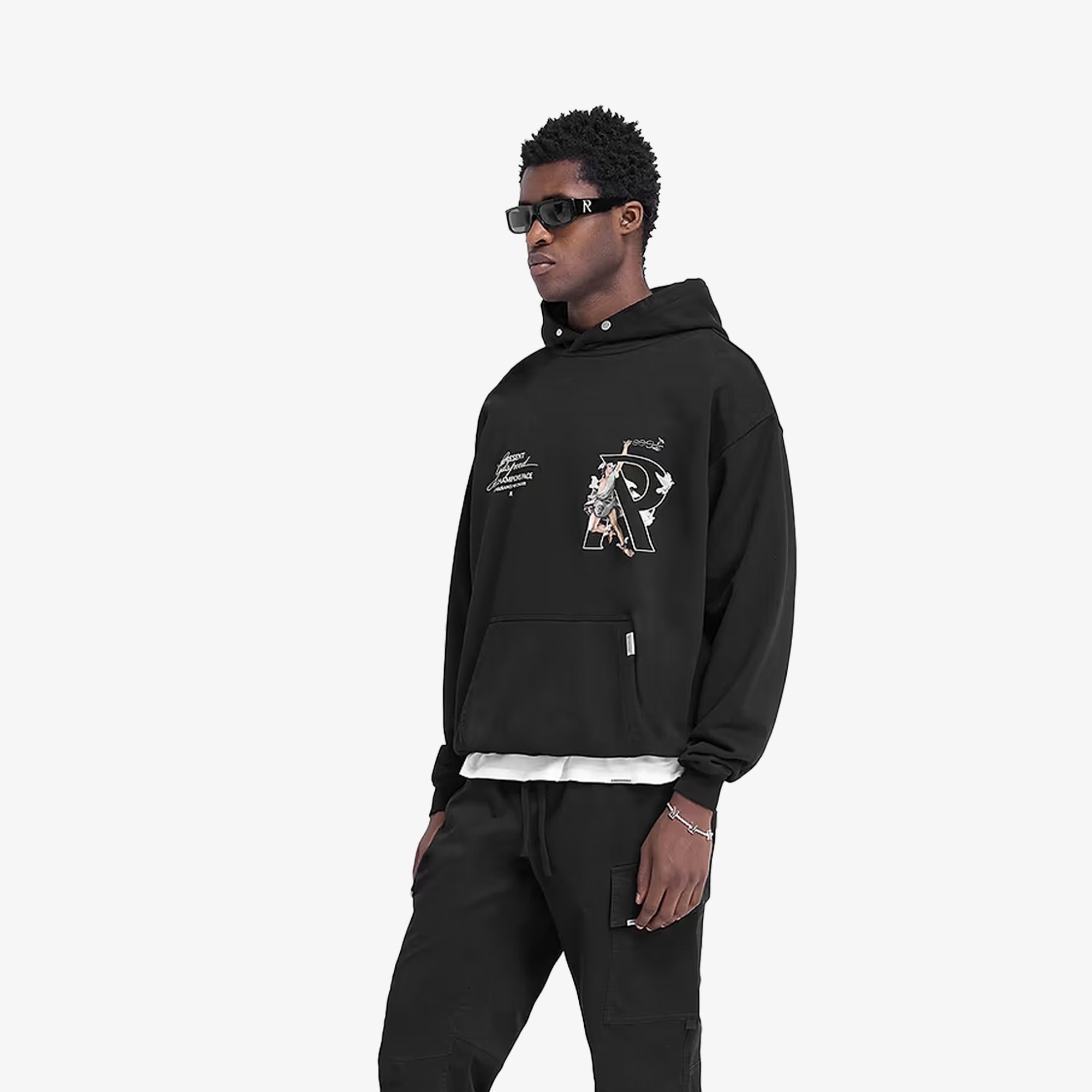 Represent | HERMES HOODIE { JET BLACK - view 2