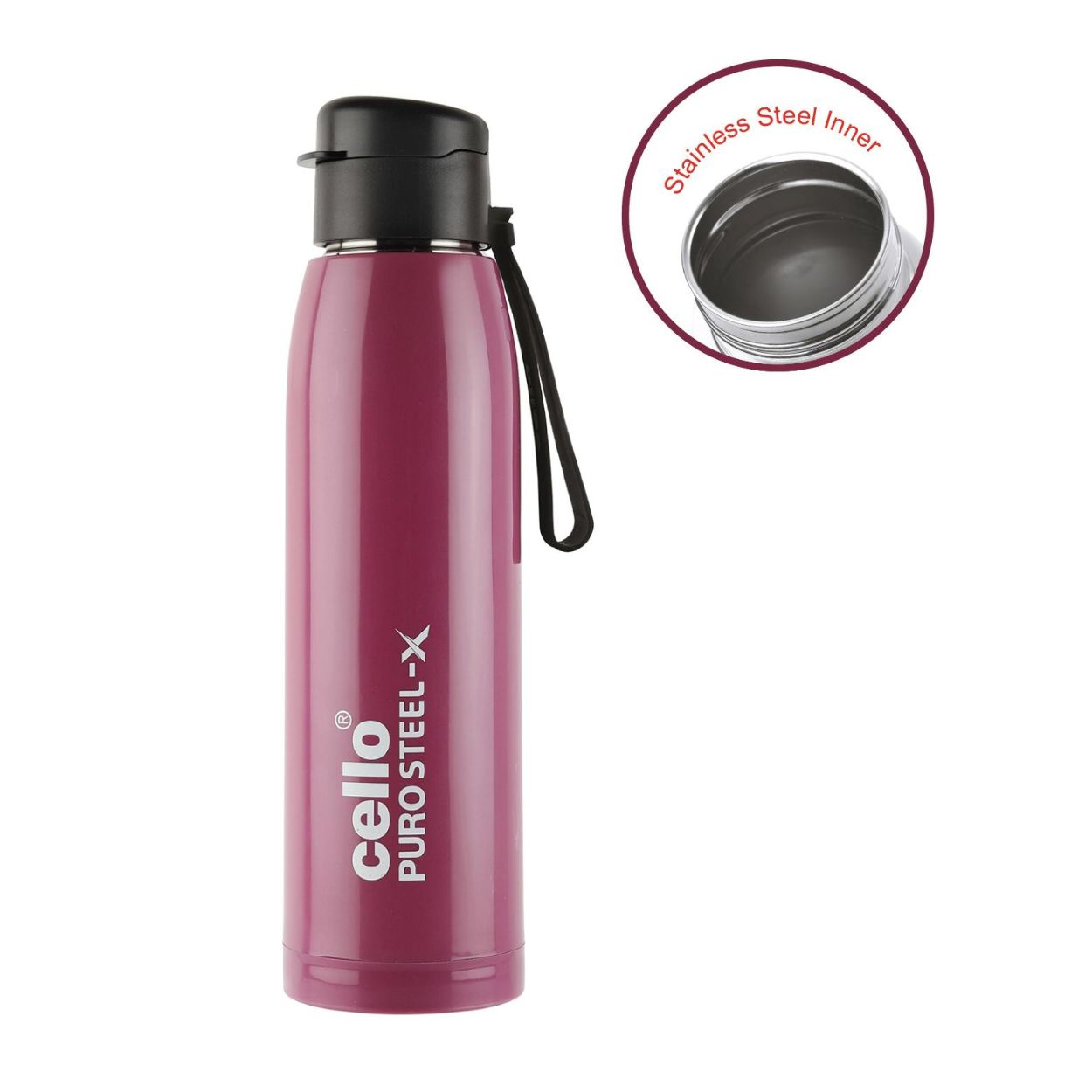 Cello Puro Steel-X Cooper 600 Water Bottle, 630ml - view 14