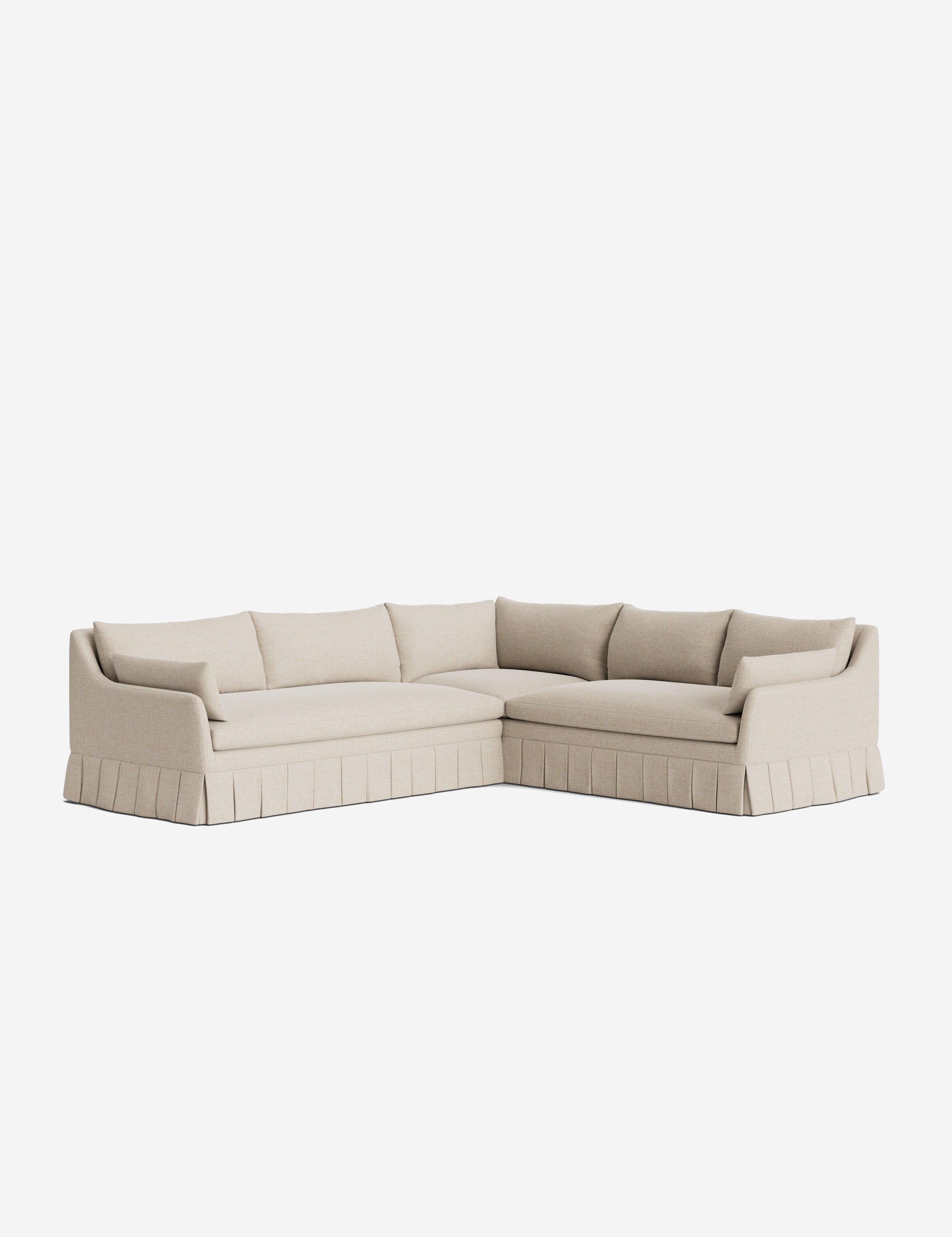 Lulu and Georgia Portola Luxe Depth Pleated Corner Sectional Sofa - view 22