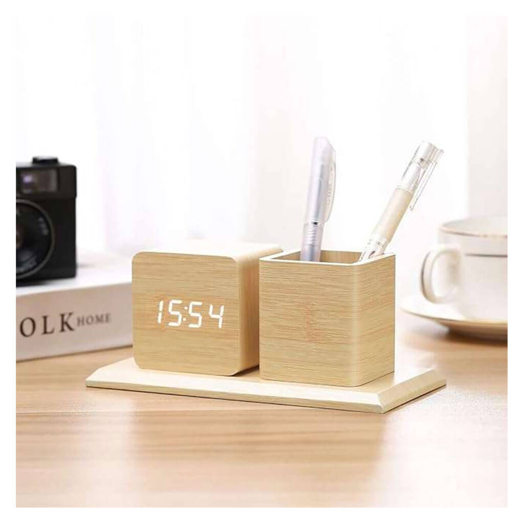 Cpensus Digital Clock With Pen Stand