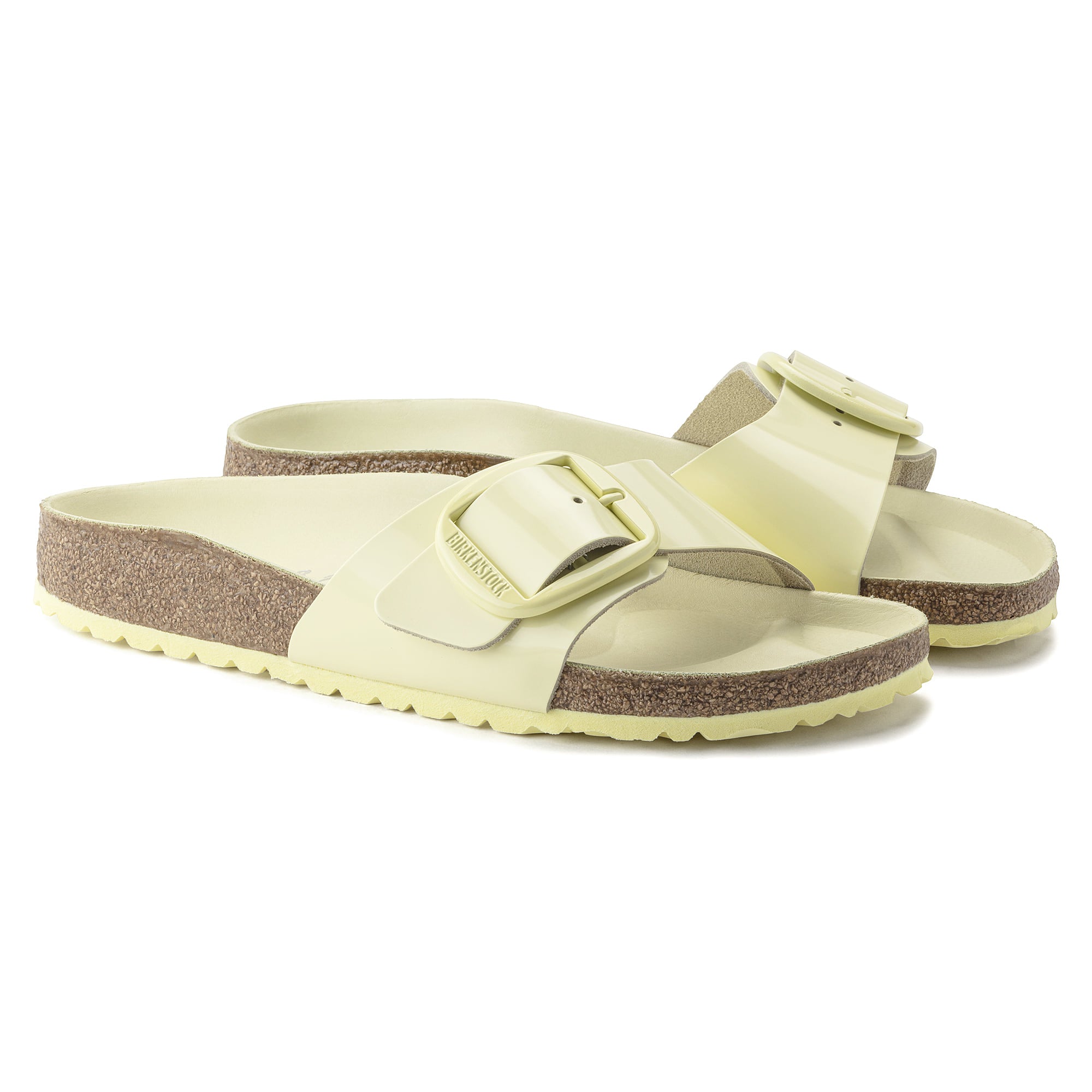 Birkenstock Madrid Big Buckle Natural Leather Patent - view 4