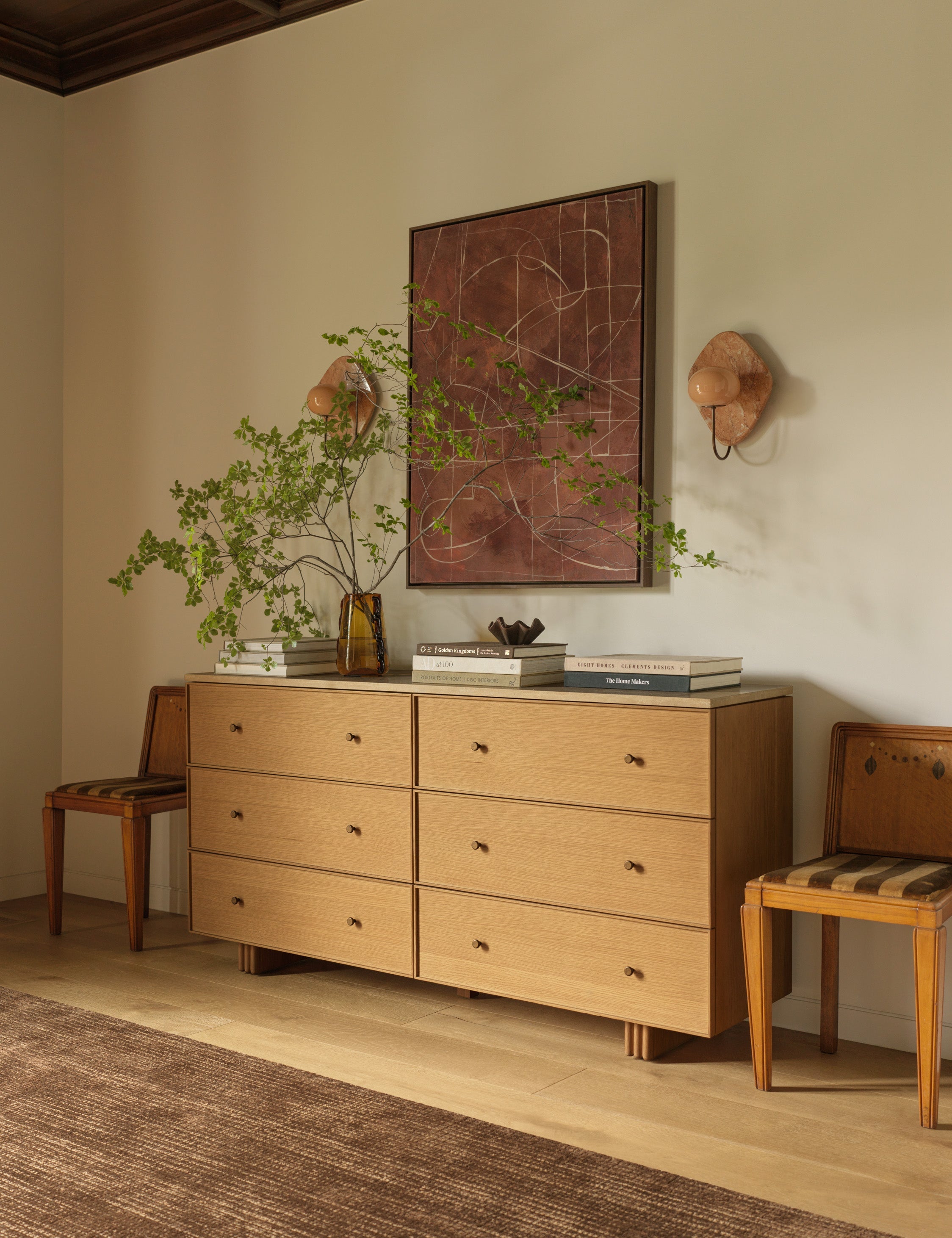 Lulu and Georgia Keshan 6-Drawer Dresser – Natural and Travertine - view 2