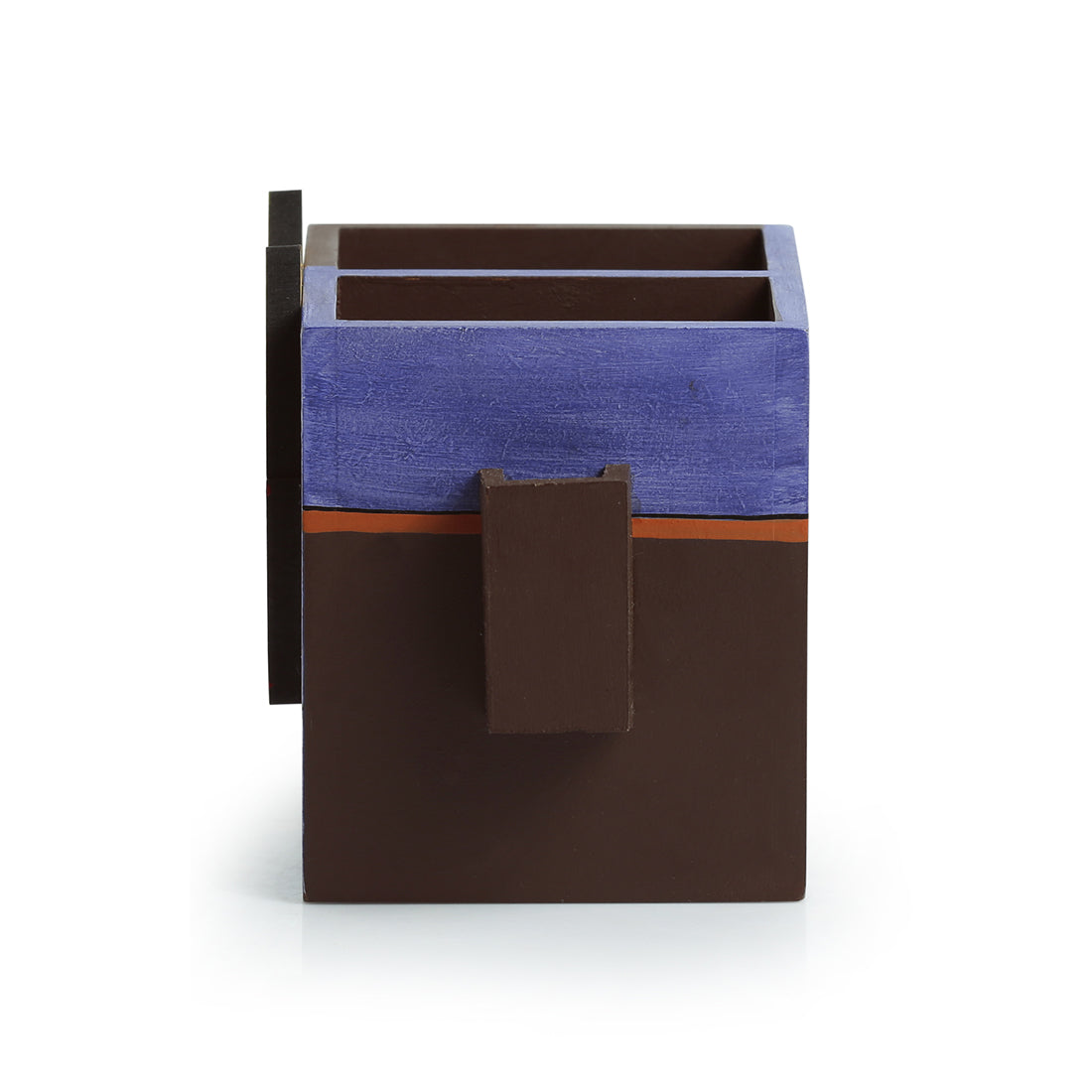 EXCLUSIVELANE 'Owl Motif' Cutlery & Toothpick Holder In Pine Wood (3 Partitions) - view 4