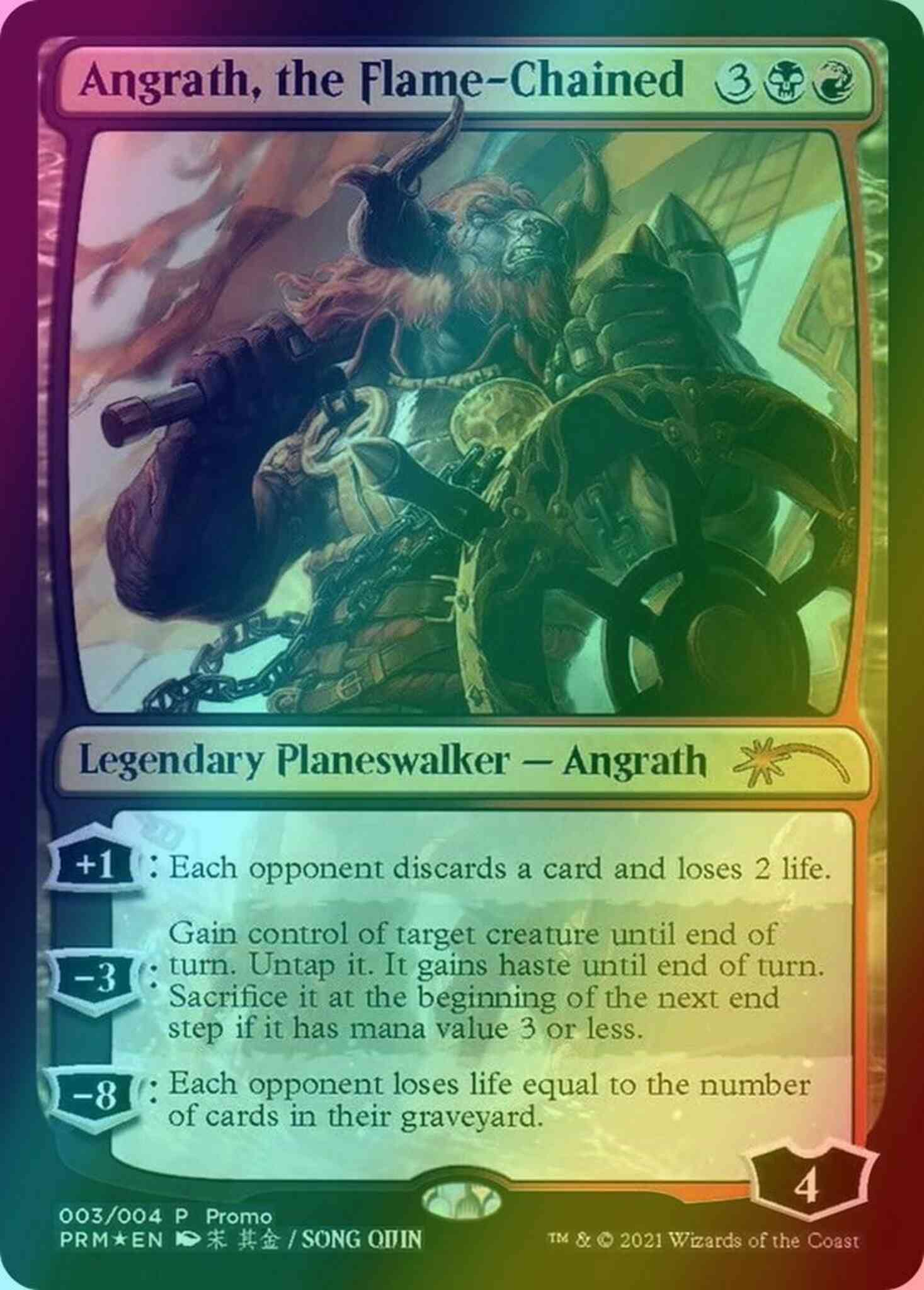 Angrath the flame-chained – Magic Angrath, the Flame-Chained [3] [Year of the Ox 2021] [Foil]