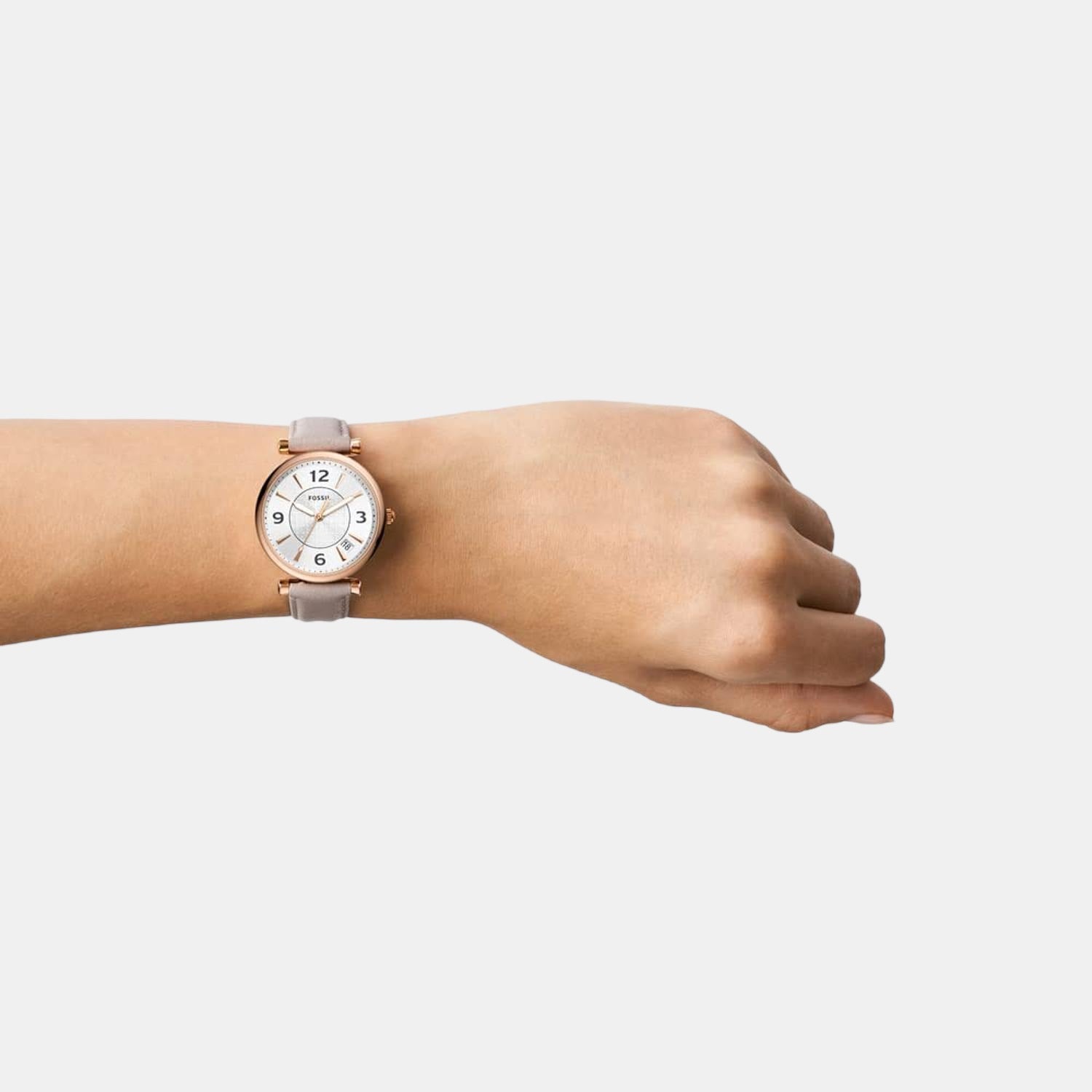 Fossil Carlie Women Quartz Silver Dial Analog Leather Watch ES5161 - view 4