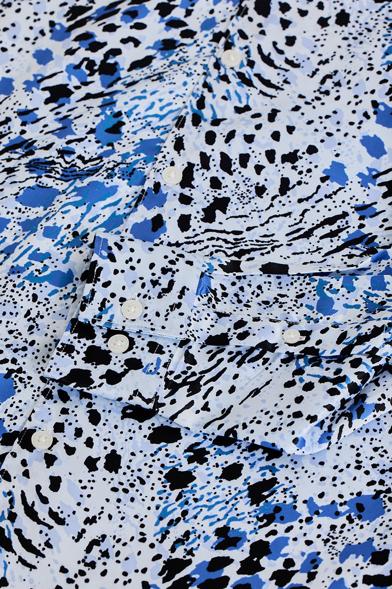 SNITCH Cheetard Blue Shirt - view 8