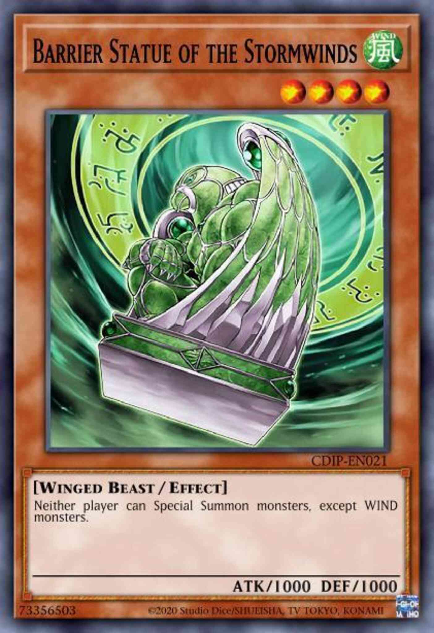 Yu-Gi-Oh! Barrier Statue of the Stormwinds - MAGO-EN114 - Rare - 1st Edition