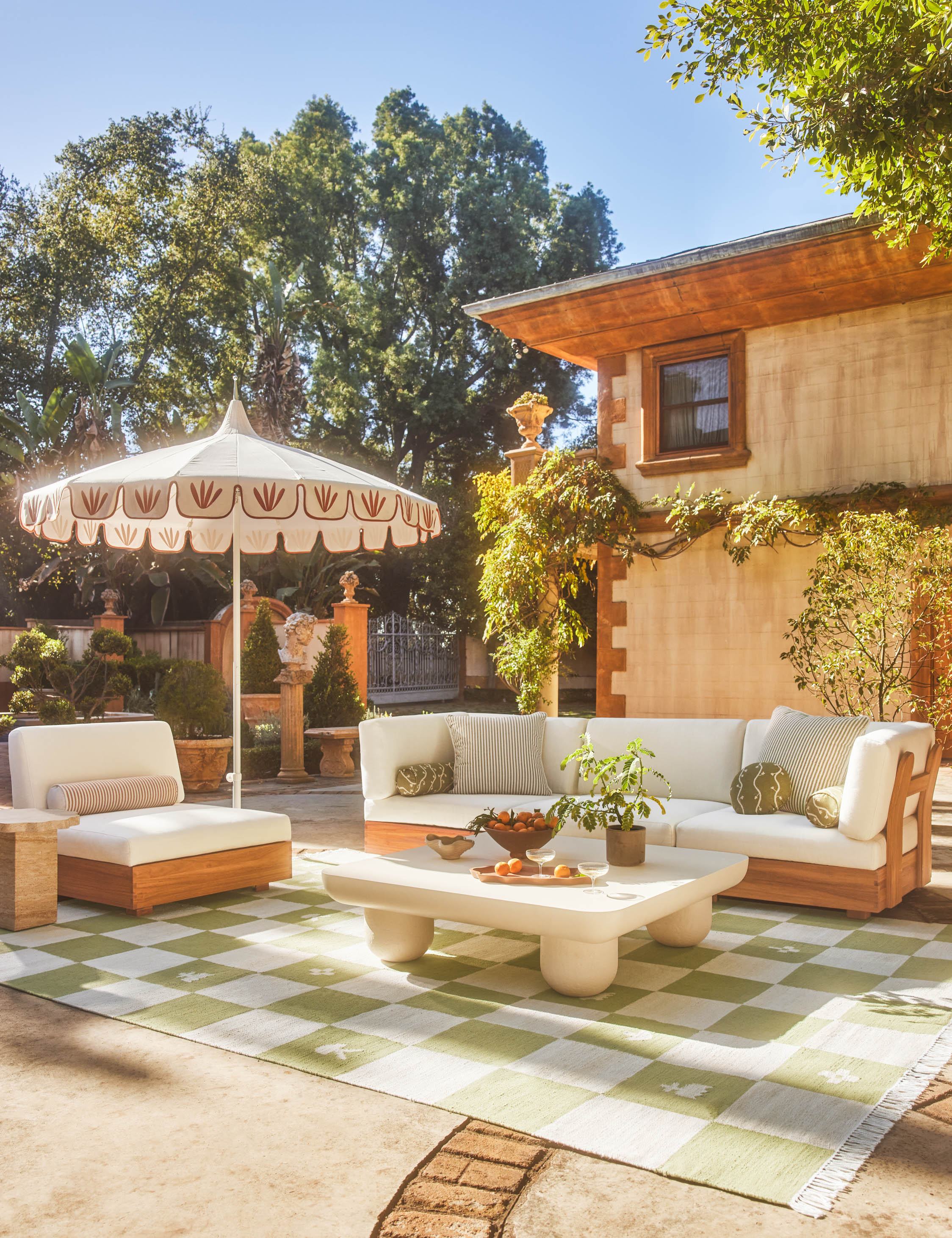 Lulu and Georgia Abbot Outdoor Armless Accent Chair by Sarah Sherman Samuel - view 2