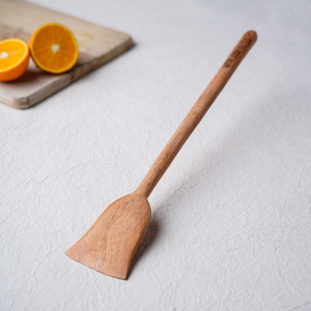 The Indus Valley Neem Wood Cooking Spoon - Large Flip (37CM | Handmade | 100% Natural)