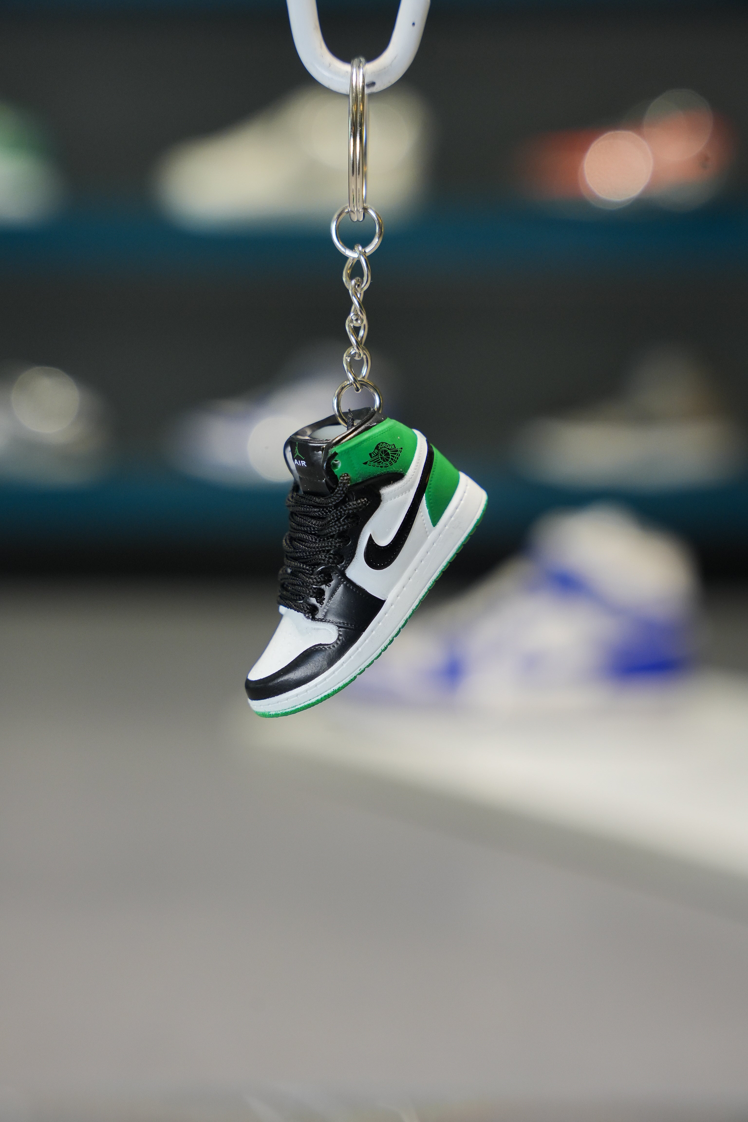 Kicks Machine 3D Sneaker Keychain AJ1 High Lucky Green