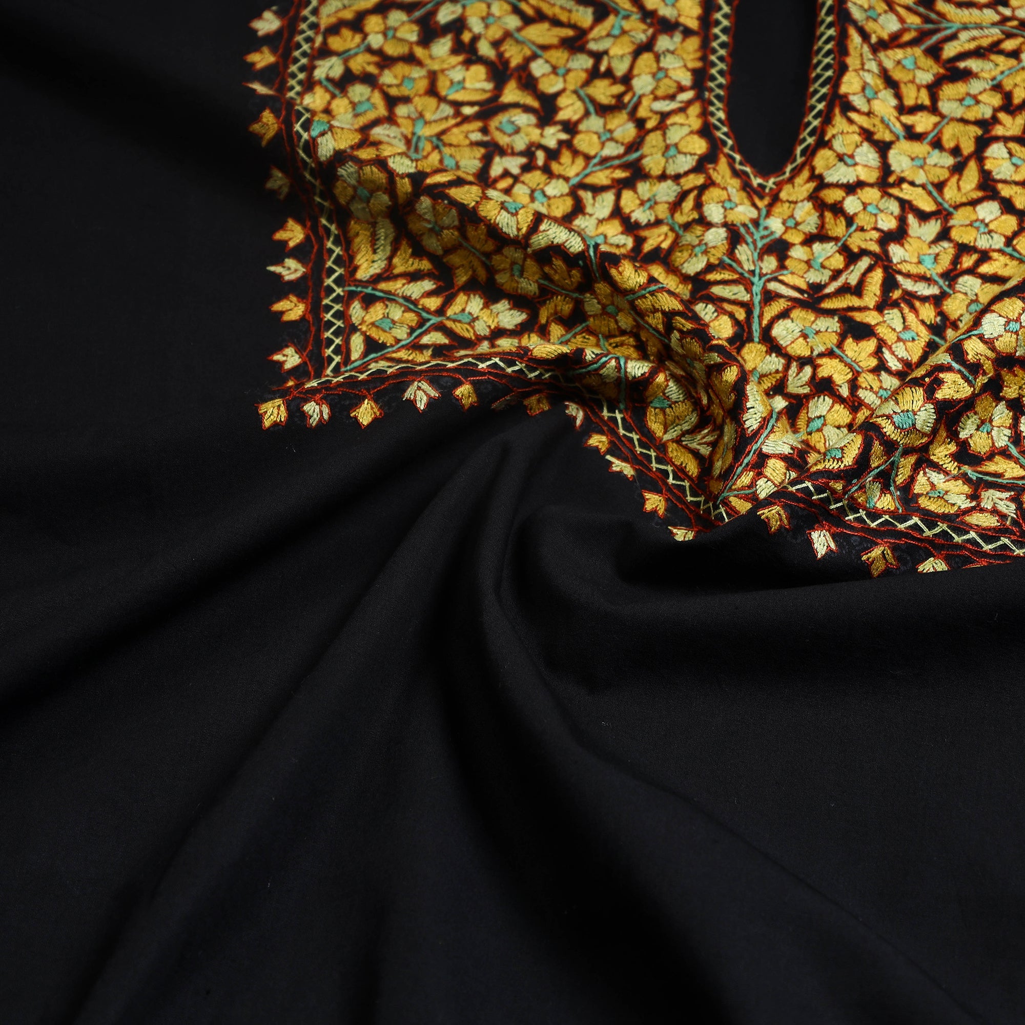 ITOKRI CRAFTS INITIATIVE Black - 2pc Kashida Hand Embroidery Cotton Dress Material 56 - view 2
