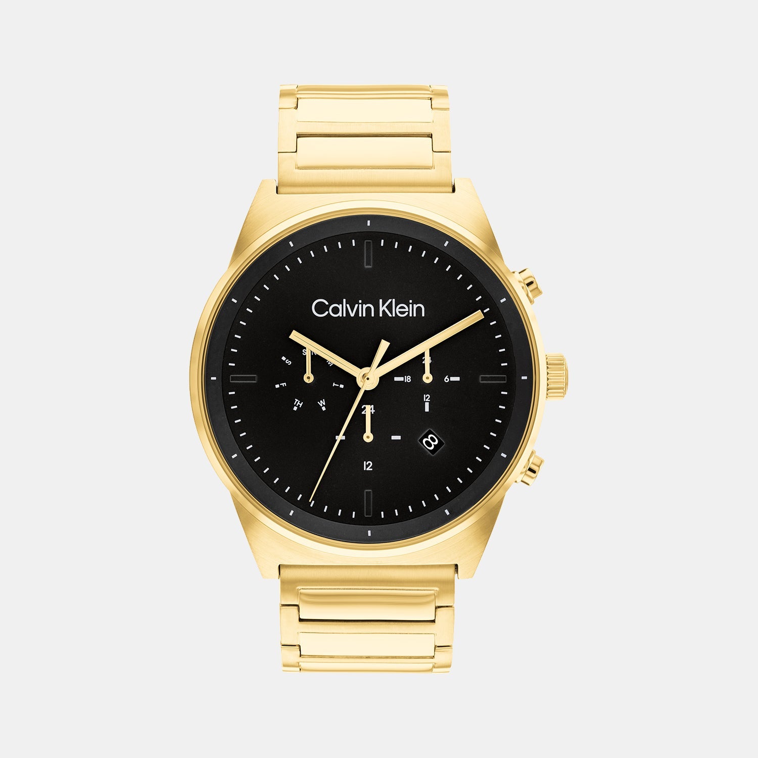 Calvin Klein Ck Impressive Men Quartz Black Dial Chronograph Stainless Steel Watch 25200294