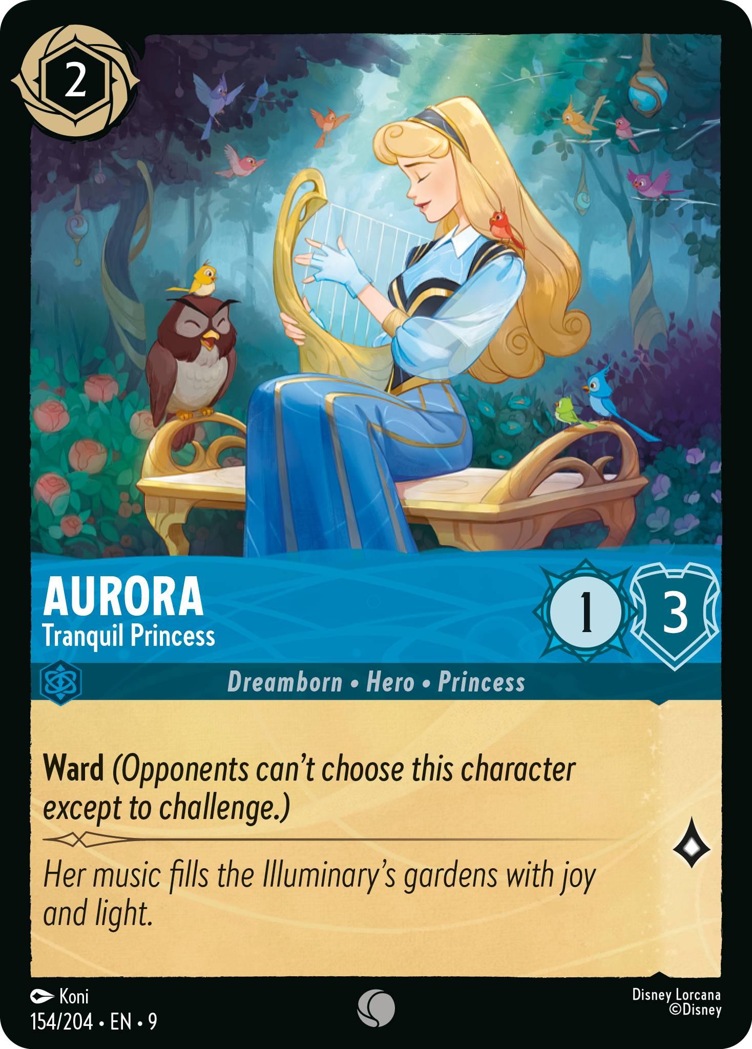 204 fabled non-foil – Lorcana Aurora - Tranquil Princess - 154/204 [Fabled] [Non-Foil]
